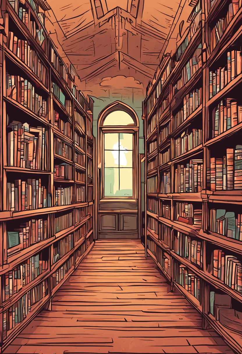 Library cartoon image