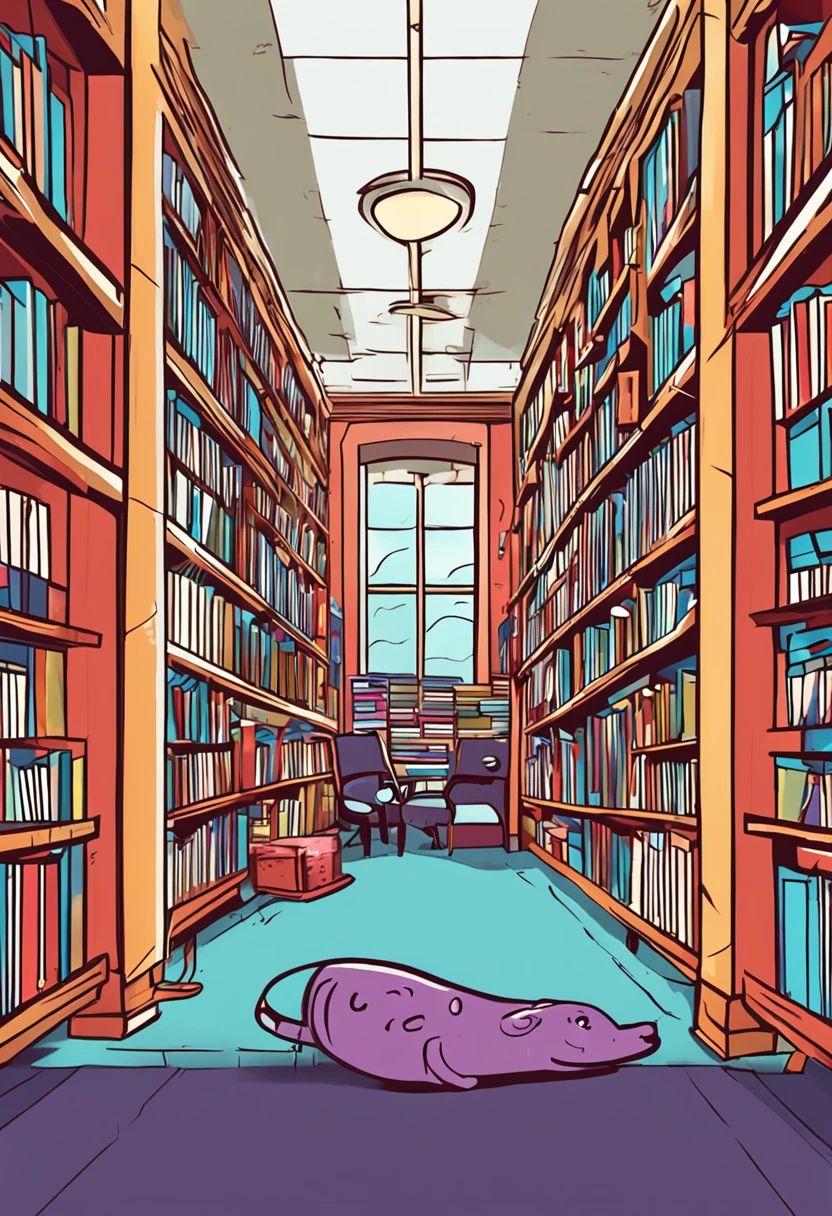 Library cartoon image