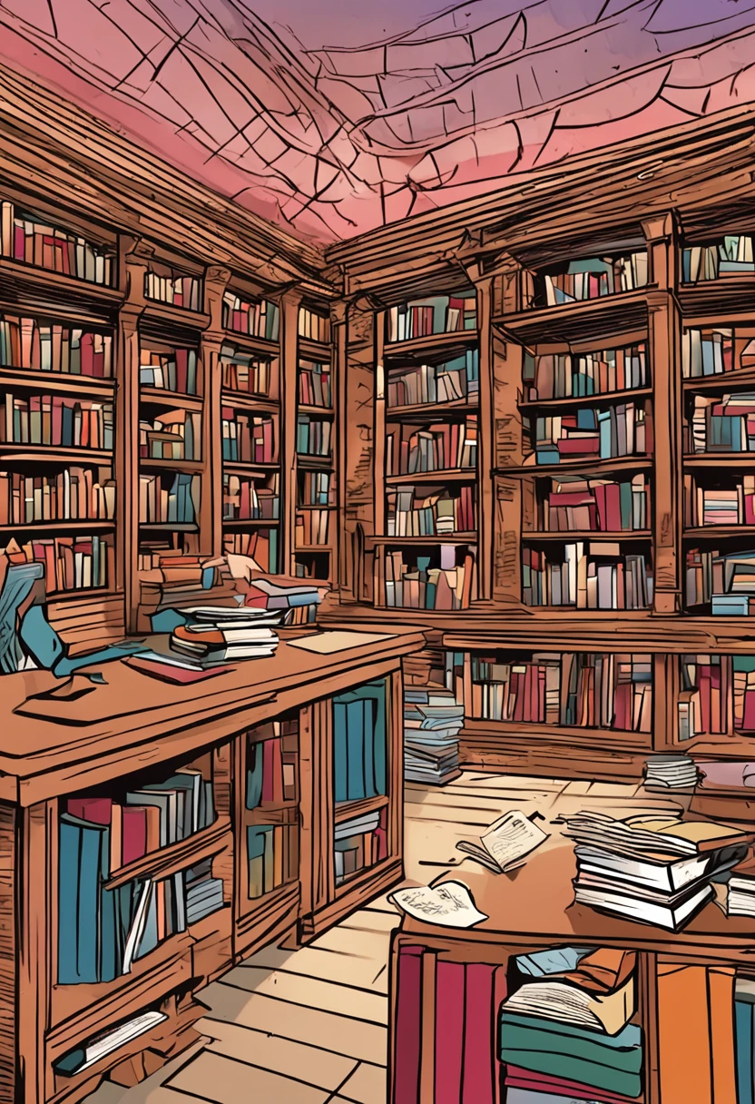 Library cartoon image