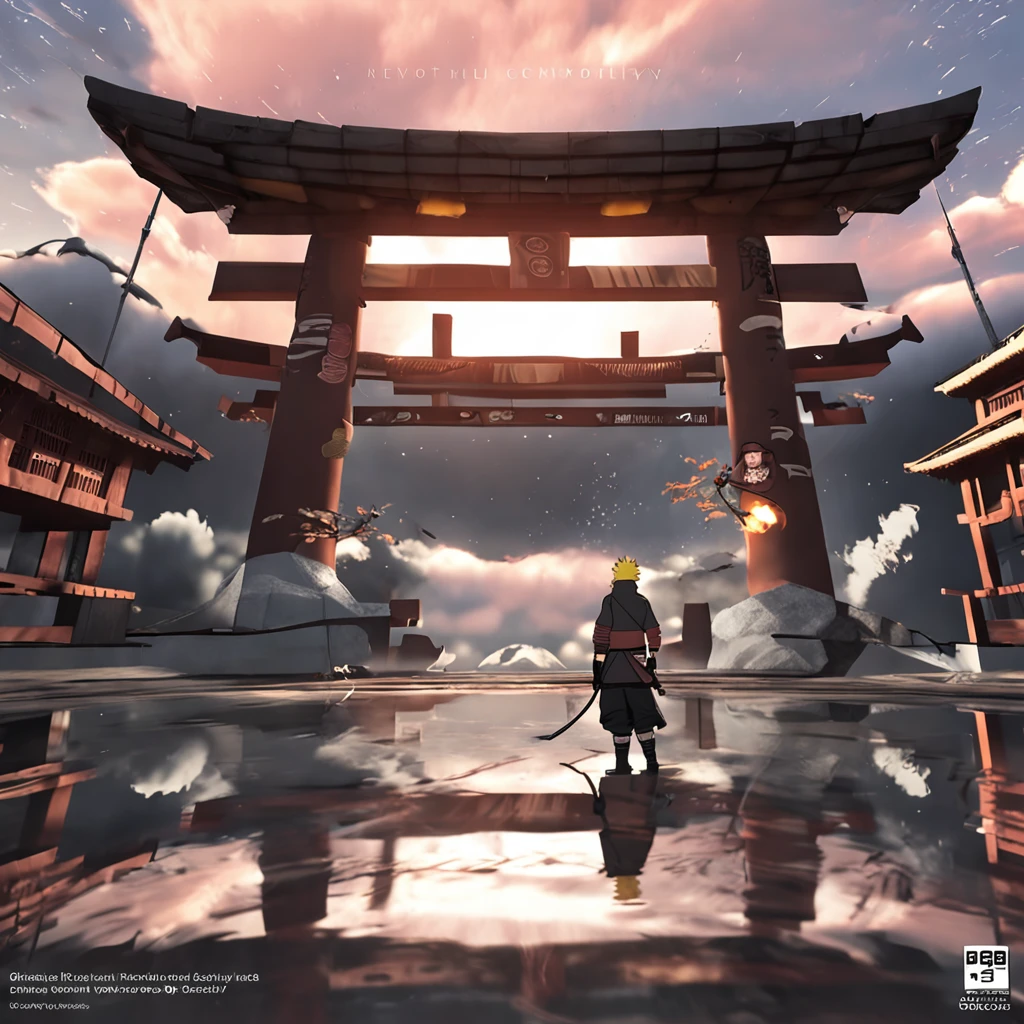 (Naruto，High-quality CG graphics，Exquisite details，The scene is faithfully reproduced，dynamic angle，Action display，combat scene，Cool skill effects，The protagonist ninja，sword fighting，Ninjutsu，Fire，Thunder，Shadow Doppelganger，Uzumaki Naruto，Uchiha sasuke，sakura haruno，Ninja Village，the setting sun，Eyes full of determination，Burning emotions，Blood)"