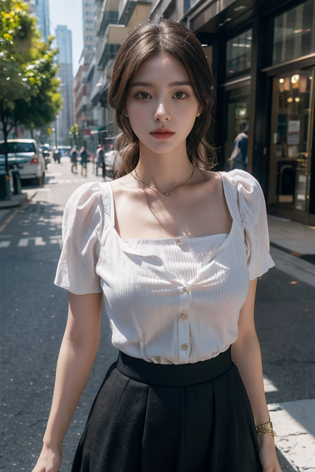 (In the café:1.2)、(Spread the highest quality 8K video:1.2)、(The viewer looks down from above:1.2)、30 year old young woman with beautiful detailed style、endearing、(((Maid clothes with little exposure:1.2)))、(Sitting gracefully in a chair:1.2)、Her beautiful detailed face has、Sophisticated makeup、Beautiful detailed eyes shine、Dazzlingly beautiful detailed duplex、Complementing its eyes、(Attractive brown hair:1.2)、Perfectly harmonizes with her atmosphere、 She stared at the viewer with a calm expression.、Receiving orders with graceful gestures、Gorgeous flowers in the café々Decorated with、Quiet atmosphere、(With a kind gaze:1.2)、Along with its beautiful detailed style、Bringing warm brightness to the store、 This scene is、It depicts a beautiful scene like a masterpiece.、Viewers can enjoy its beauty in 8K quality、Her presence is、Adding more charm to the café space、The viewer takes a closer look at the beautiful details.、It was a pleasant time、