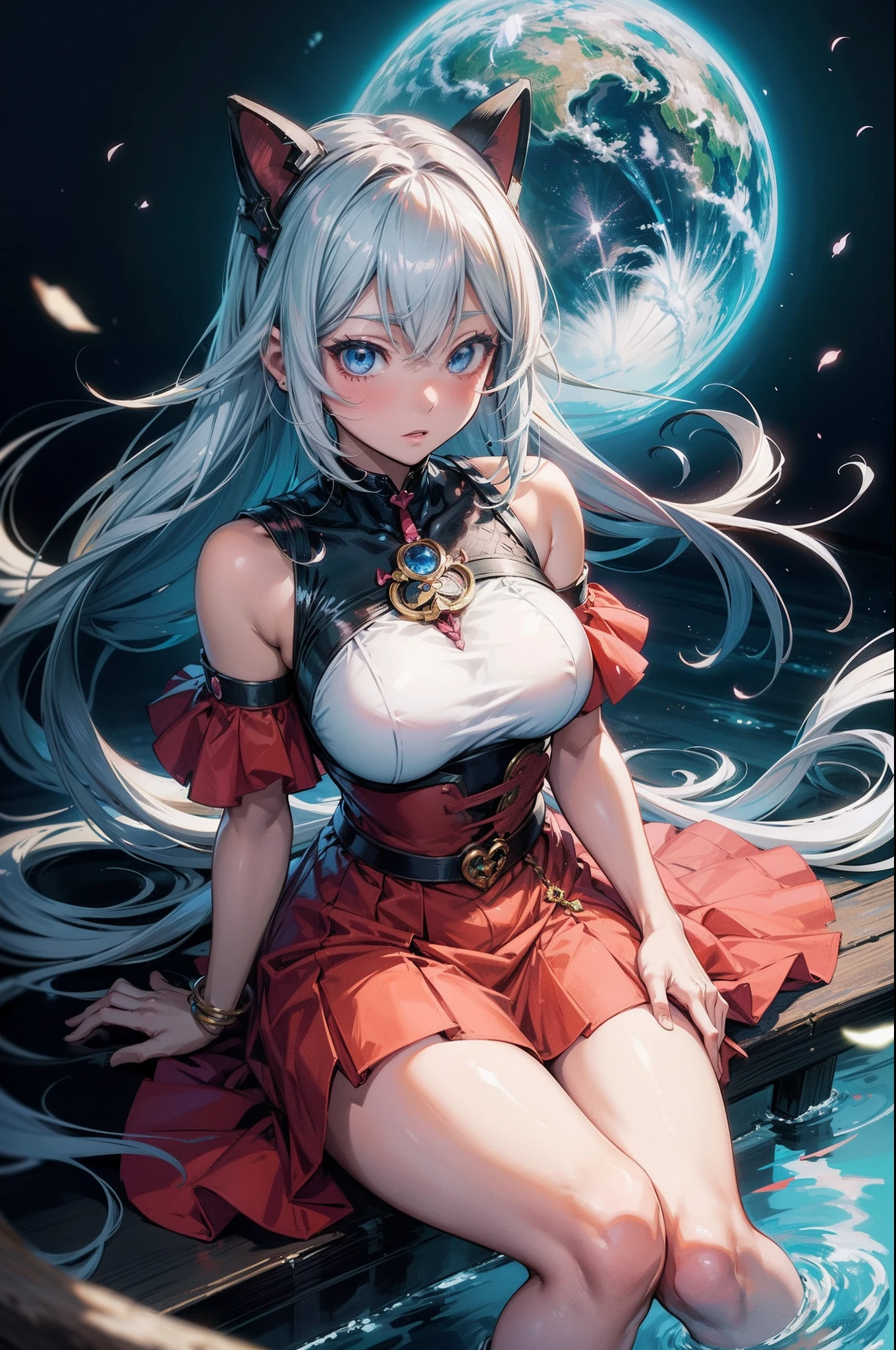 Anime, Anime style, nffsw, retinas, masutepiece, ccurate, Anatomically correct, Textured skin, Super Detail, high details, High quality, awardwinning, Best Quality, hight resolution,Anime girl with big breasts sitting on the ground with legs crossed, Seductive Anime Girl, small curvy loli, loli in dress, Beautiful anime girl, Cute anime waifu in a nice dress, beautiful alluring anime woman, [ 4 k digital art ]!!, beautiful anime woman, anime goddess, pretty anime girl, charming anime girls, (Anime Girl)
