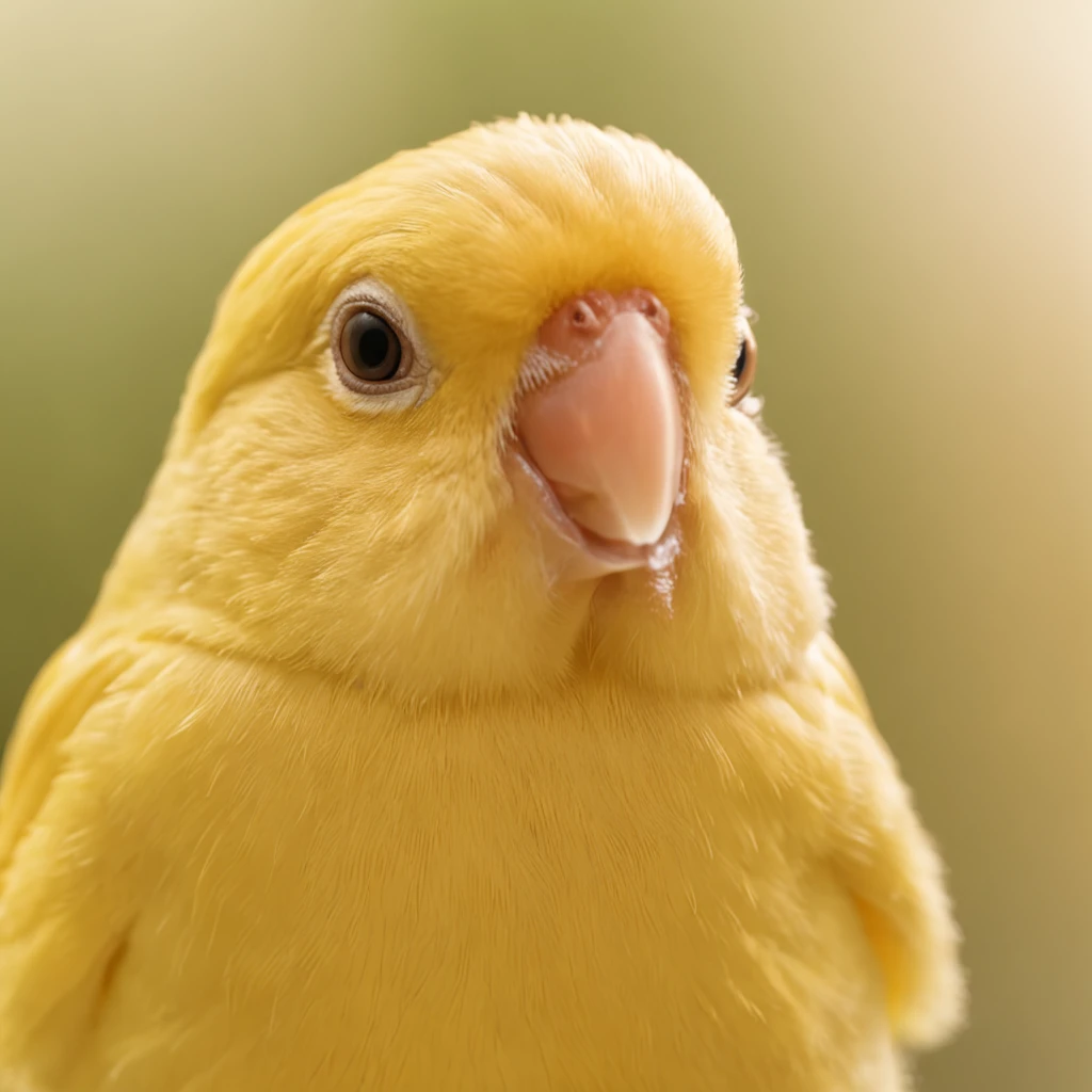 Cute canary in Disney movie style, Wear a hood, cinematic lightning, Deep inspection, ultra - detailed, 8K picture quality.