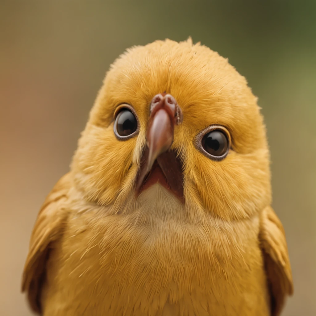 "Cute golden bird animated image in Disney movie style,Wearing a cute hood,Presents an extremely detailed picture,Depth detection shows 8K level quality。"
