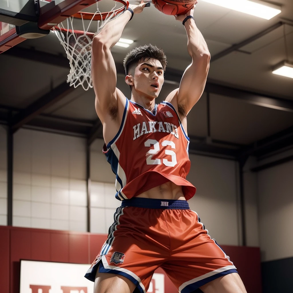 Top image quality top-quality Best image Men's Basketball Japan National Team SLAM DUNK Shonan High School Dunk Shoot Ultra COOL Super powerful One on One Red uniform Cool dunk Powerful dunks