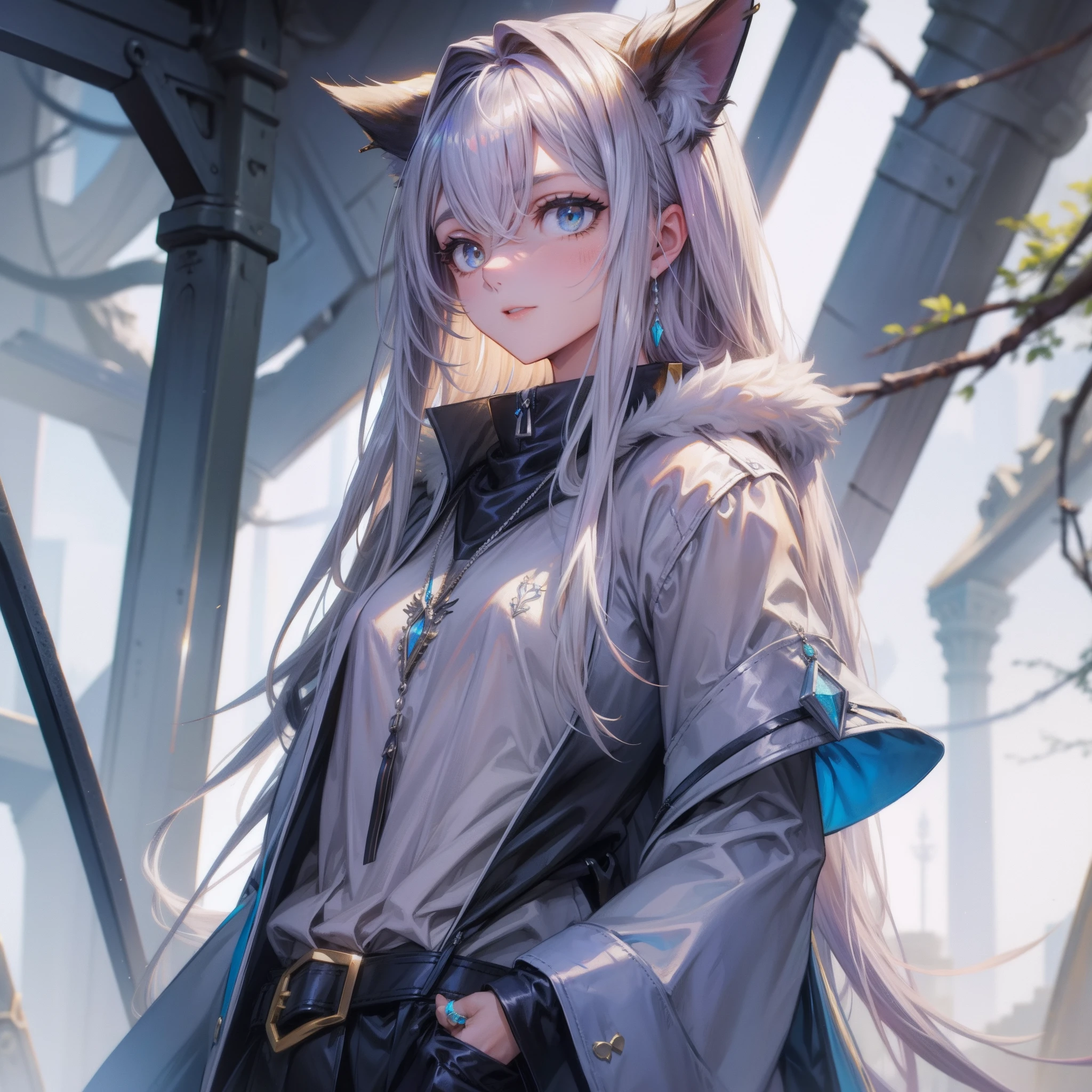 Silver pendant lynx