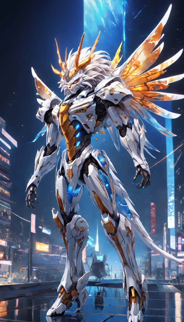 (A cybermecha lionfish with a sense of transparency:1.5), (Cyber Mecha Lionfish:1.5), (extremely detailed CG unity 16k wallpaper:1.1), (Denoising strength: 1.45), (tmasterpiece:1.37), (Full body posing:1.4:), whole-length, Dynamic angle, starry sky, lifelike texture, side lighting, sparkle, glowing light, ray tracing, ((masterpiece)), (masterpiece), best quality, UHD