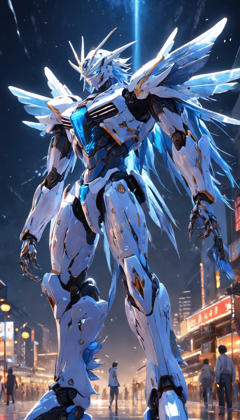 (Cyber mecha lionfish:1.5), (Extremely detailed CG Unity 16k wallpaper:1.1), (Noise Removal Strength: 1.45), (tmasterpiece:1.37), (Pose all over the body:1.4:), whole-length, Dynamic Angle, Starry sky, Lifelike texture, Side lighting, Sparkle, Glowing light, Ray tracing, ((Masterpiece)), (Masterpiece), Best quality, hyper HD