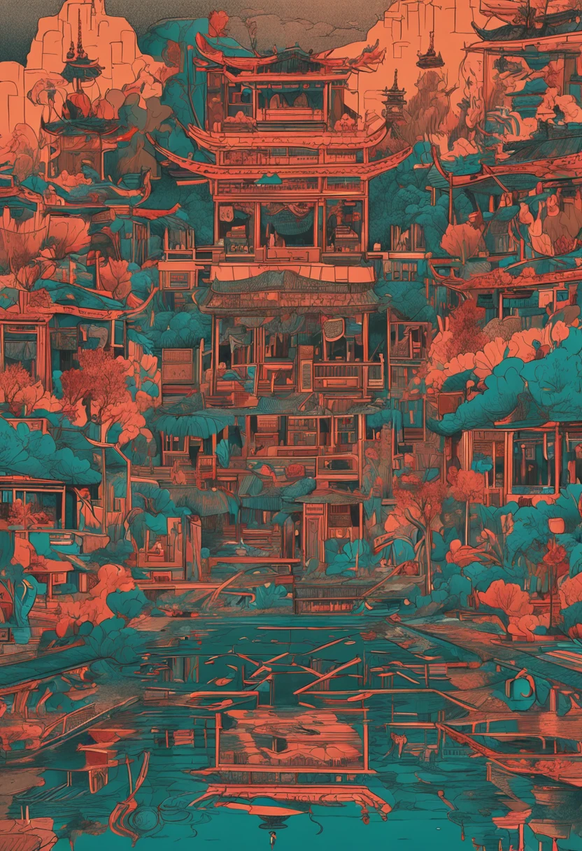 Baijiu,Cellar pool,commune,k hd,literary family,classical,