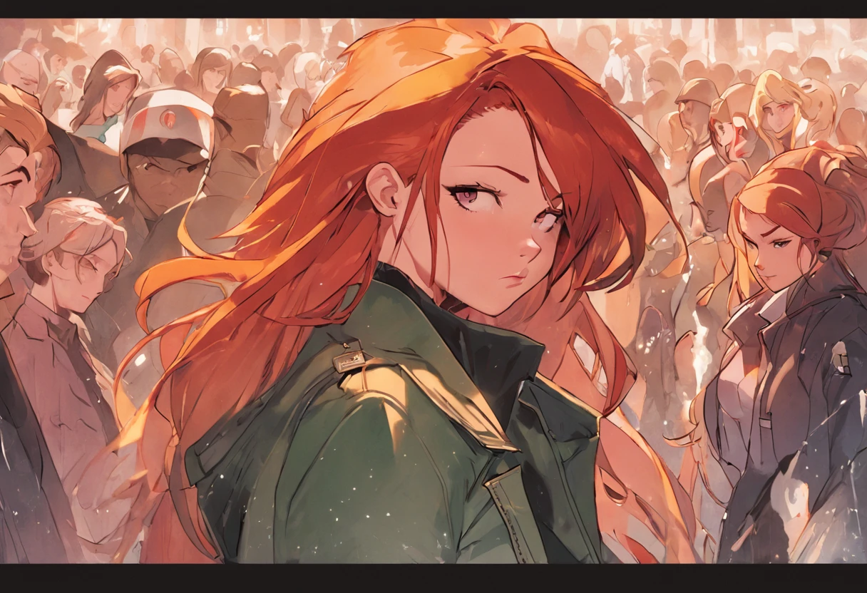 Close-up of people in trench coats and jeans, official character art, official character illustration, adam hughes, character art closeup, Women researchers, full body portrait of jean grey, detailed character art, detailed character portrait, Comic book cover art by Phil Noto, Anya, Spy x family, full-colour illustration, heroines, Dinah Drake, detective clothes