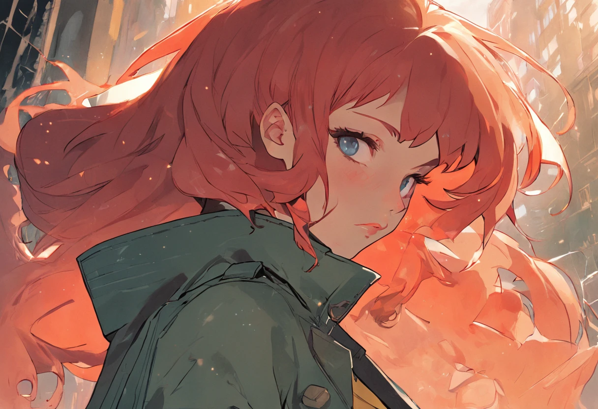 Close-up of people in trench coats and jeans, official character art, official character illustration, adam hughes, character art closeup, Women researchers, full body portrait of jean grey, detailed character art, detailed character portrait, Comic book cover art by Phil Noto, Anya, Spy x family, full-colour illustration, heroines, Dinah Drake, detective clothes