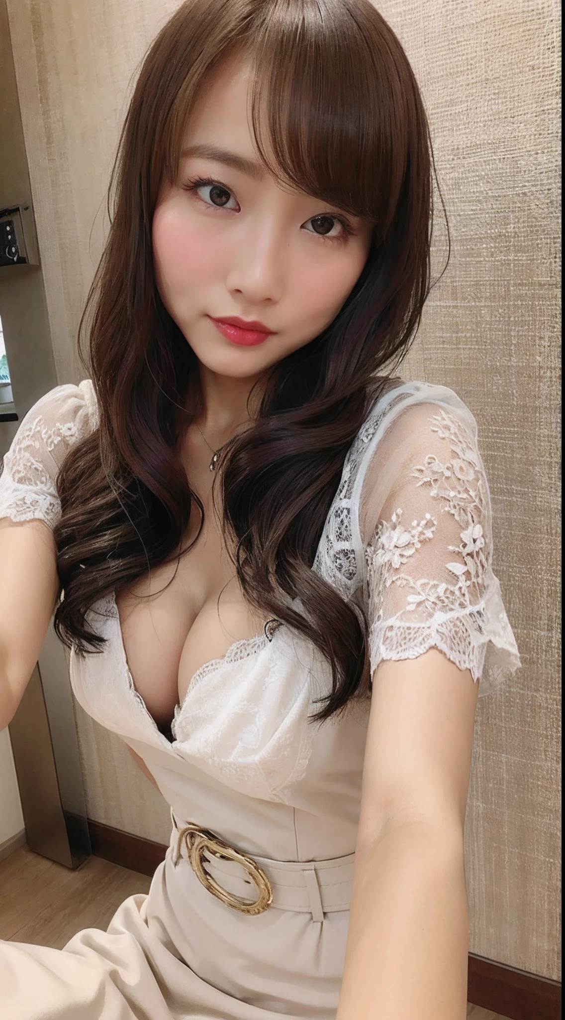 masterpiece,best quality,extremely detailed CG unity 8k wallpaper,detailed light,finely detail,Professional,Amazing,extremely detailed CG,extremely detailed eyes and face,beautiful detailed glow,beautiful detailed girl,photorealistic, absurdres,nsfw,cleavage, looking at viewer, long hair, skinny,slender,medium breasts, sexy dress,cowboy shot,lace, sexy pose,lisa blackpink,