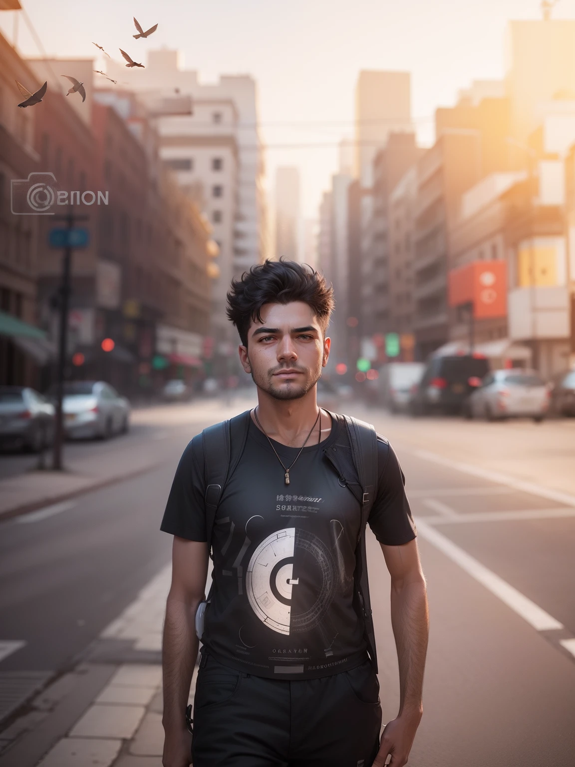 Change professional and realistic background this person