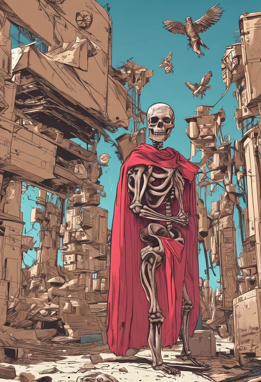 Skeleton , Images of items and skills on the slide