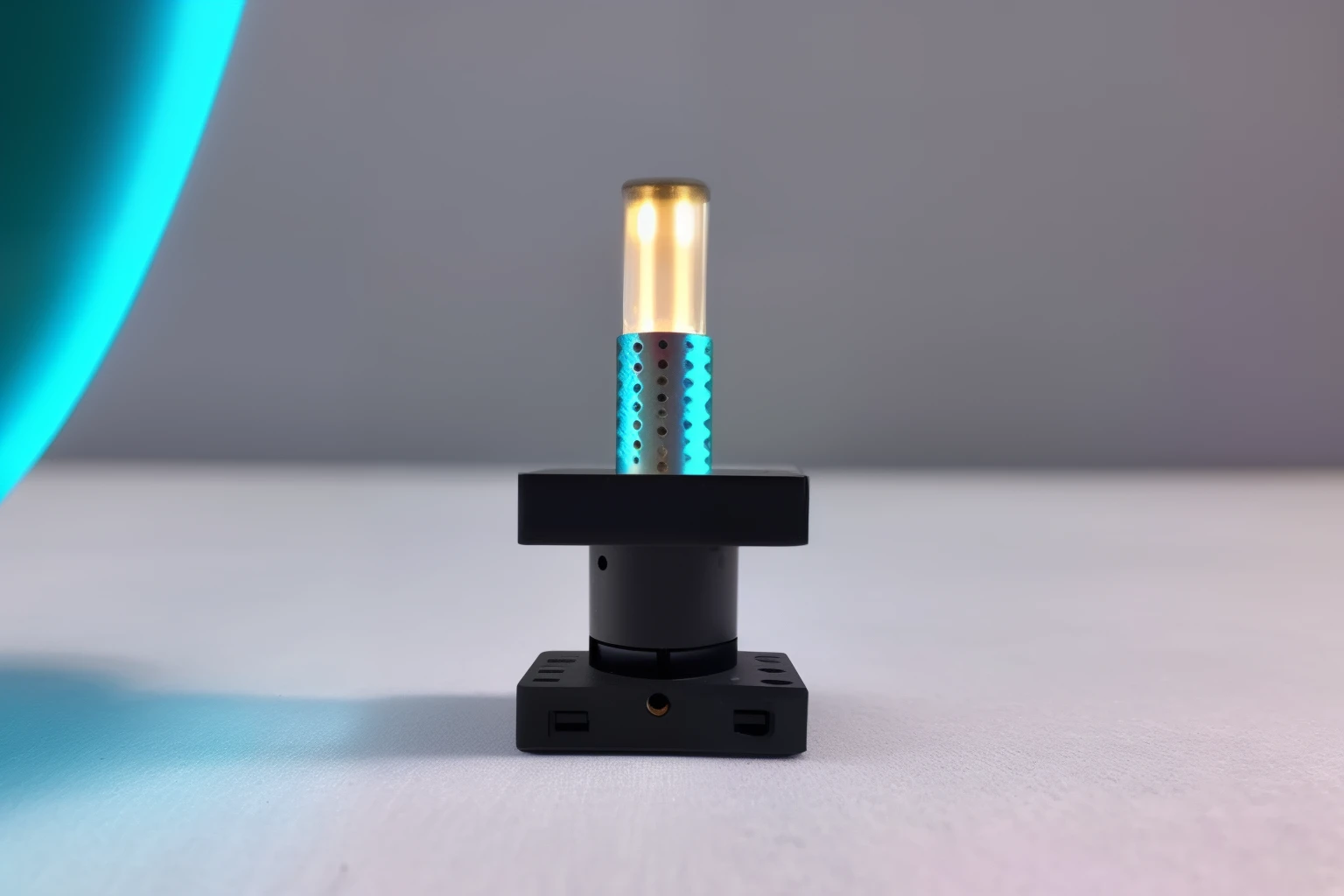 The tech-style table is topped with small metal objects with a black base, Product photo, product introduction photos, high quality product photo, product image, Official product photo, miniature product photo, high detail product photo, List image, high resolution product photo, 35 mm product photo”, close-up product photo, detailed product image, product image, high quality product image”