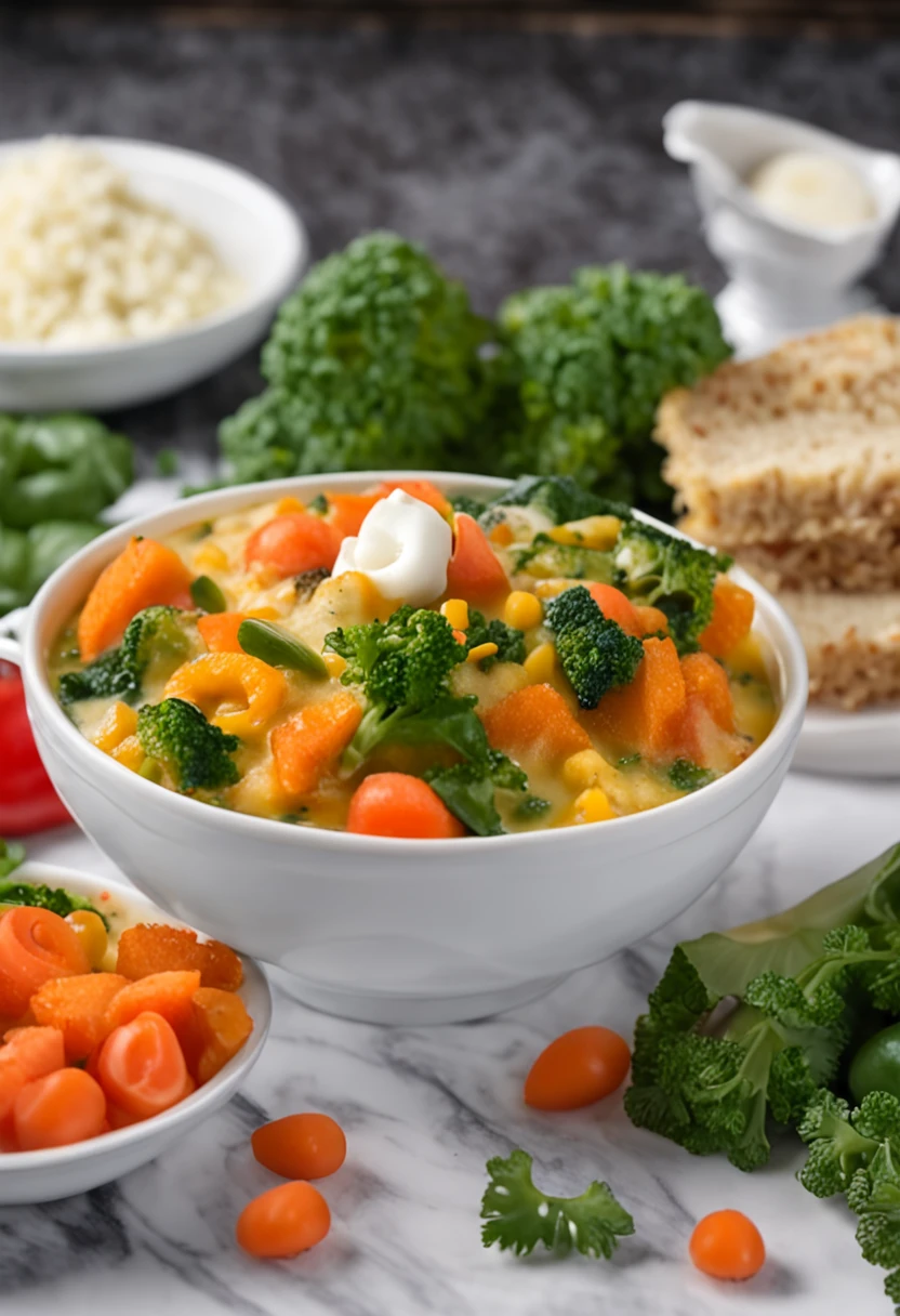 Cuscuz com ovos e verduras + Suco