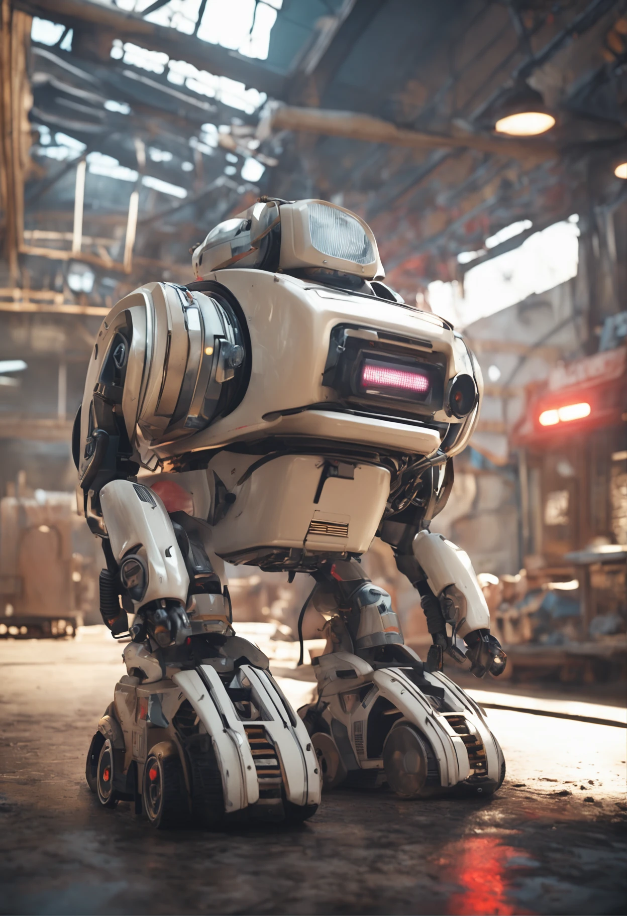 3/4 Forward view,Wheeled robots,Cartoony,adolable,photograph realistic,Hyper-detailing,Natural soft light,Pale color background,photore,Studio lighting for film shooting + dynamic compositions,incredibily detailed,Sharpen,the detail + intricately details + profesional lighting,cinmatic lighting + 35mm + deformation + lightroom + photography of + Bokeh + lens flare glow + filmgrain