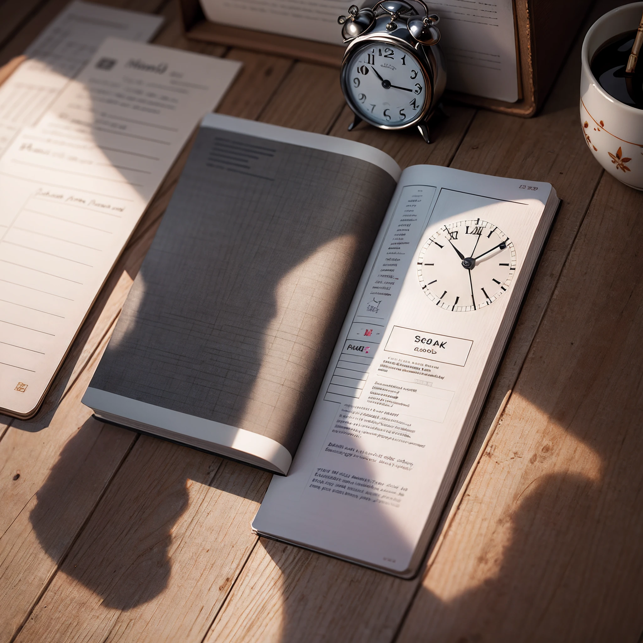 Clock notebook