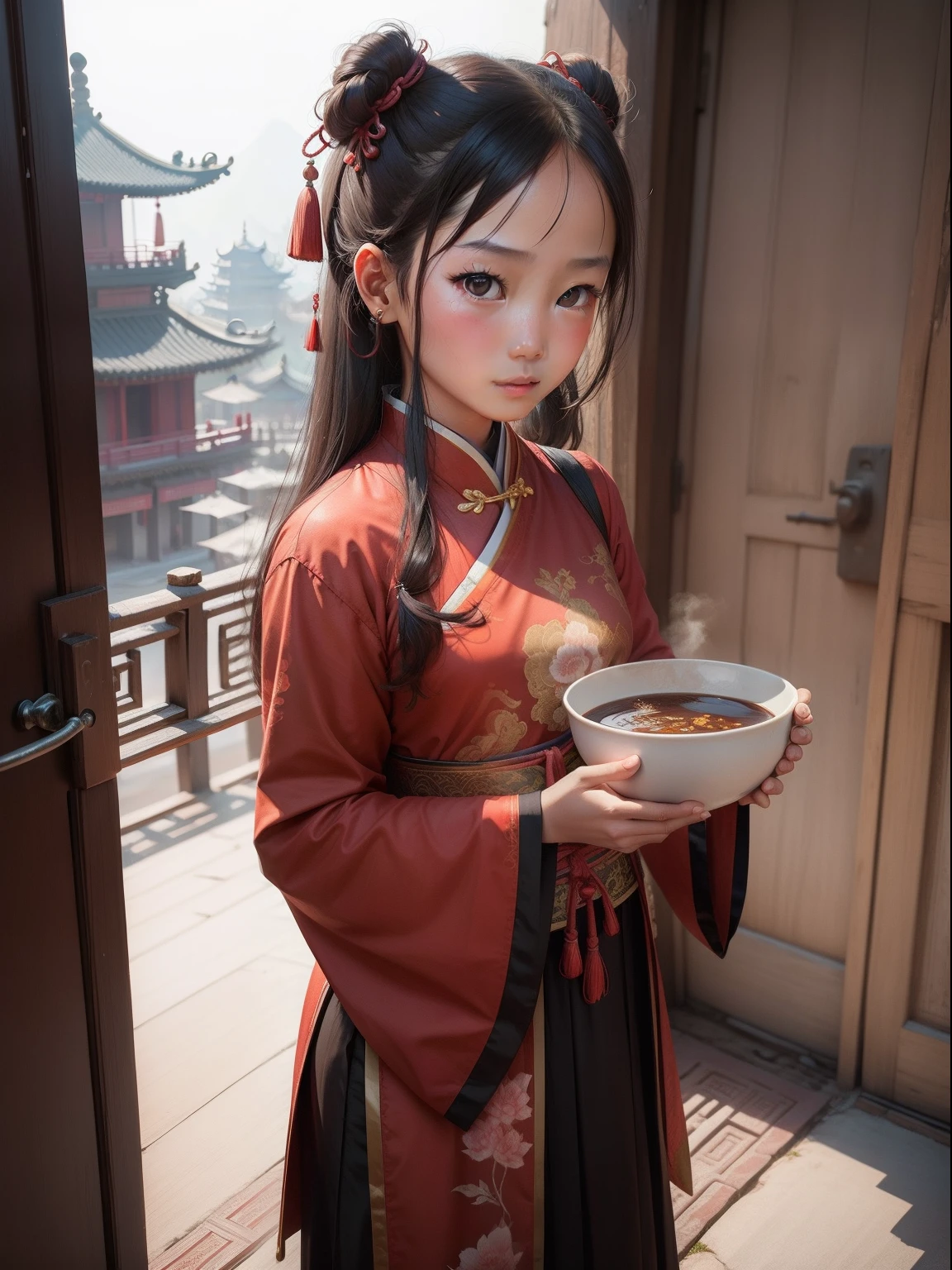 a girl, China, ancient, traditional