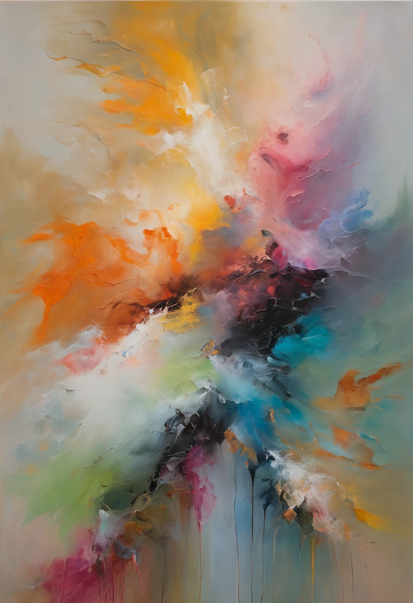 (oil painted),(Picture frame),romanticism lain, mistic, A beautiful young woman,Endless extra-long blonde hair, Flow around her, blown in the wind,(A soft wisp of rainbow smoke floated around her body) ,An elegant dress (Billowing smoke and the soft swirls of colorful cosmic nebulae), in the background (Stunning crystals and a variety of colorful minerals: 1.6)