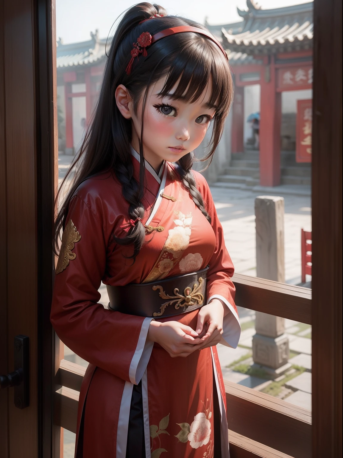 a girl, China, ancient, traditional