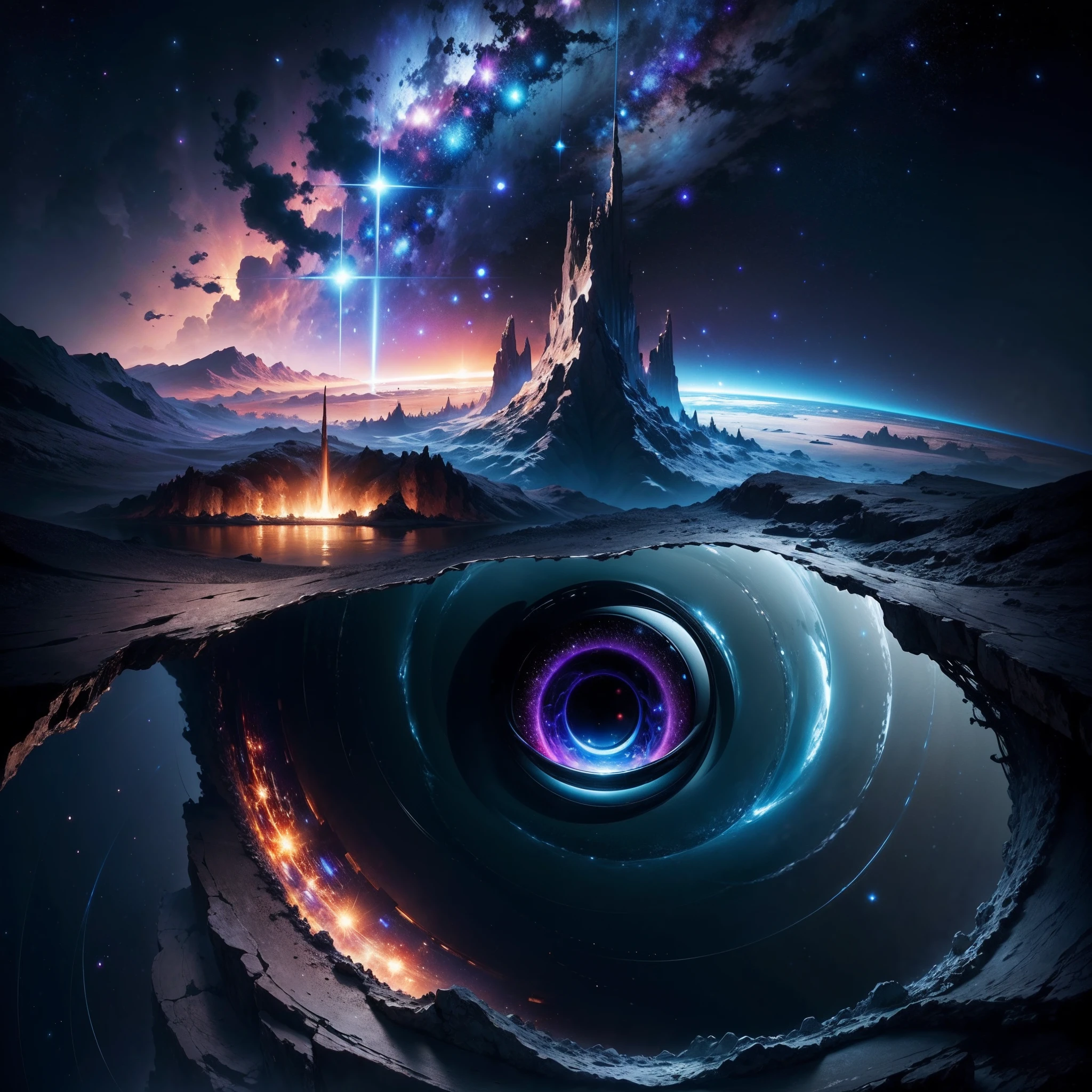 (high-detail、high-level image quality、8k)、(The Abyss of the Universe)