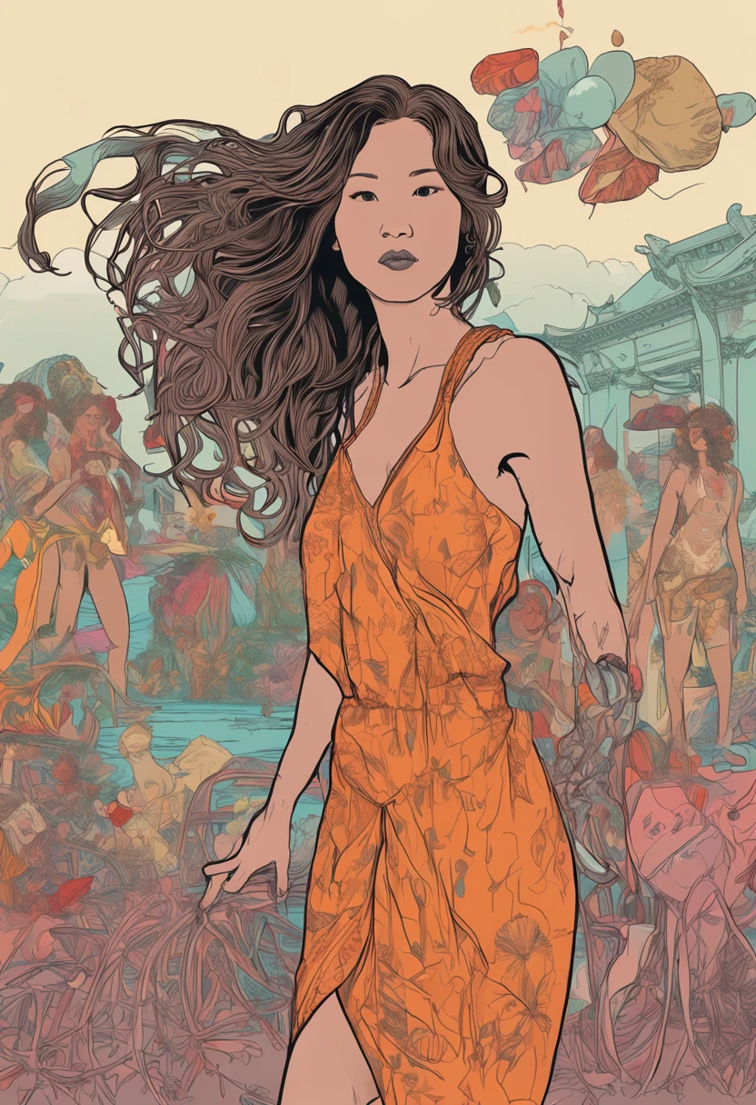 Hyperrealist Women by David Hockney and Alphonse Mucha、Run around and play、((A Crowd of Women)),matsuri、Store、outside of house、extra detailed face、Beautiful eyes、Well-formed face、No strobe、Fantasy Art、photoRealstic、EV-1.0,NSFW、barechested、14years、fullnude、art stations、4 k、awardwinning、being thin、Slender body、Smaller chest、Ribs、Live-action background、fullnude、fullnude、Luxurious hair ornaments、poneyTail、8Head and body、A slender、Very skinny、Luxury、skinny、Ribs、discreet breasts、Smaller chest、small tits、beauty legs、Constricted waist、dented belly、Beautiful hair、Smiled look、Whole body frame-in from head to toe、Knitted sandals、splash water、water dripping、