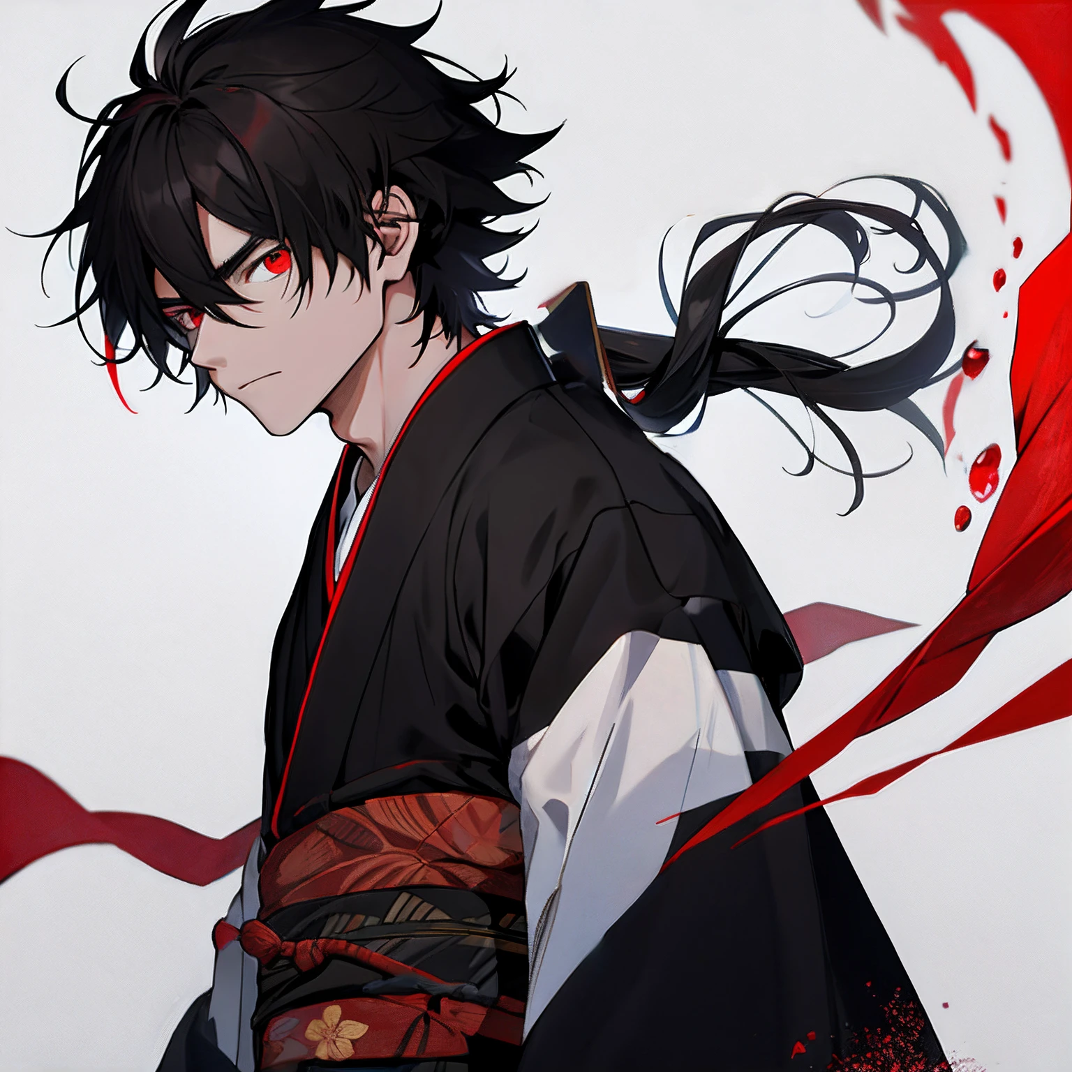 absurdres,(best quality),(masterpiece),(ultra-detailed:1.2),photorealistic,ultra high res,upper body,
1boy,japanese style,Alley,
<lora:kenshinRK10:0.8> kenshin rk,long hair,ponytail,kimono,japanese clothes,scar,
holding katana,silhouette,moon,
(night:1.1),(blood splatter:1.1),blood on body,
dark theme,<lora:flat2:-0.5>,<lora:LowRa:0.3>,(light and shadow:1.5),