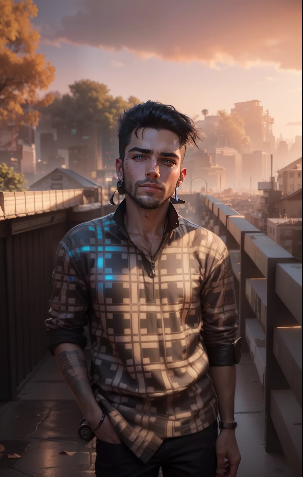 Change background cyberpunk handsome boy, realistic face,8k ultra realistic