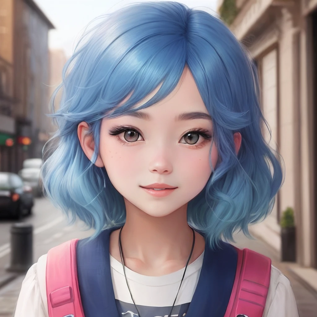 Blue hair is cute and pure