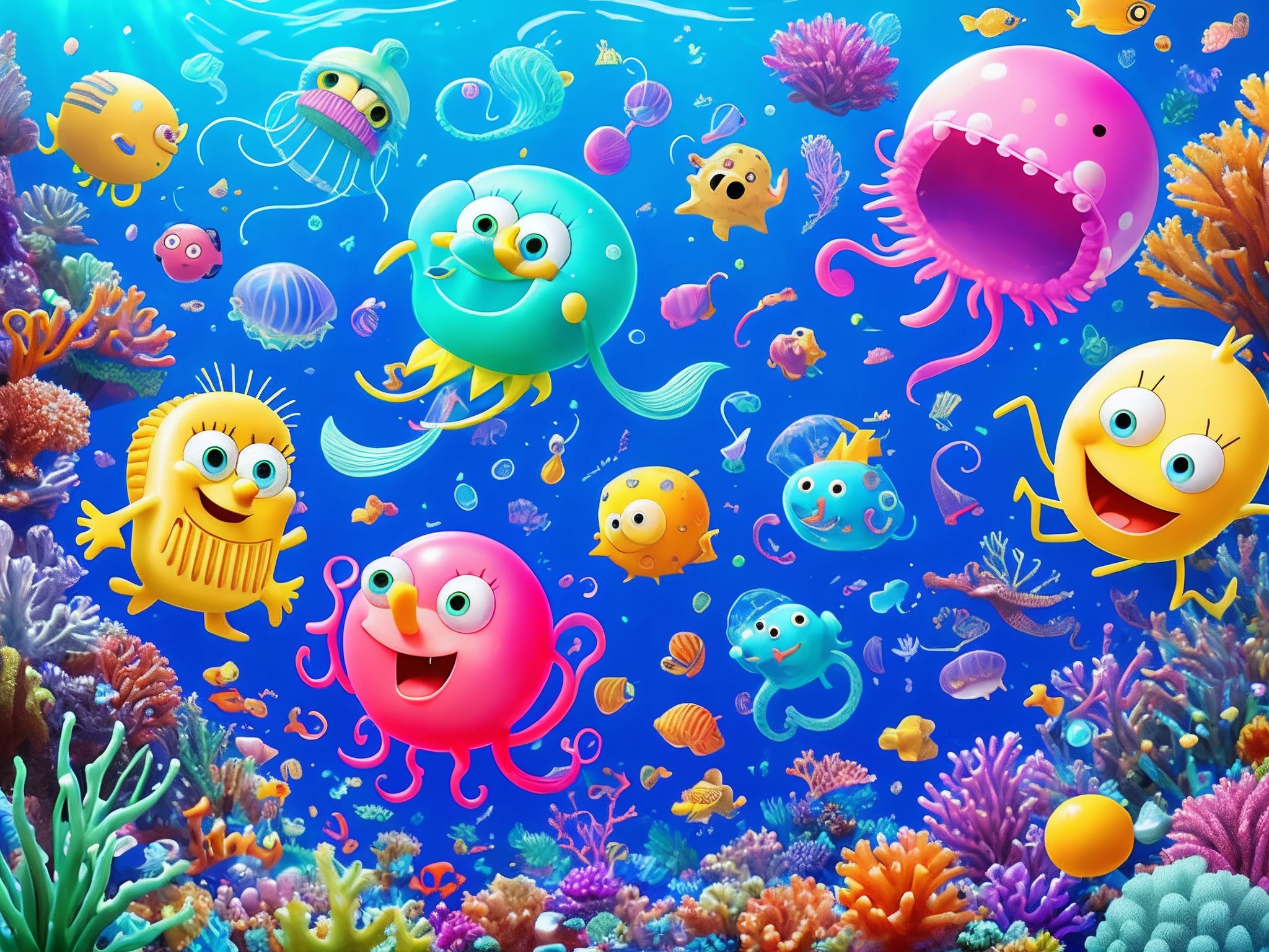 SpongeBob SquarePants, Sea Monster, Undersea Light, Jellyfish