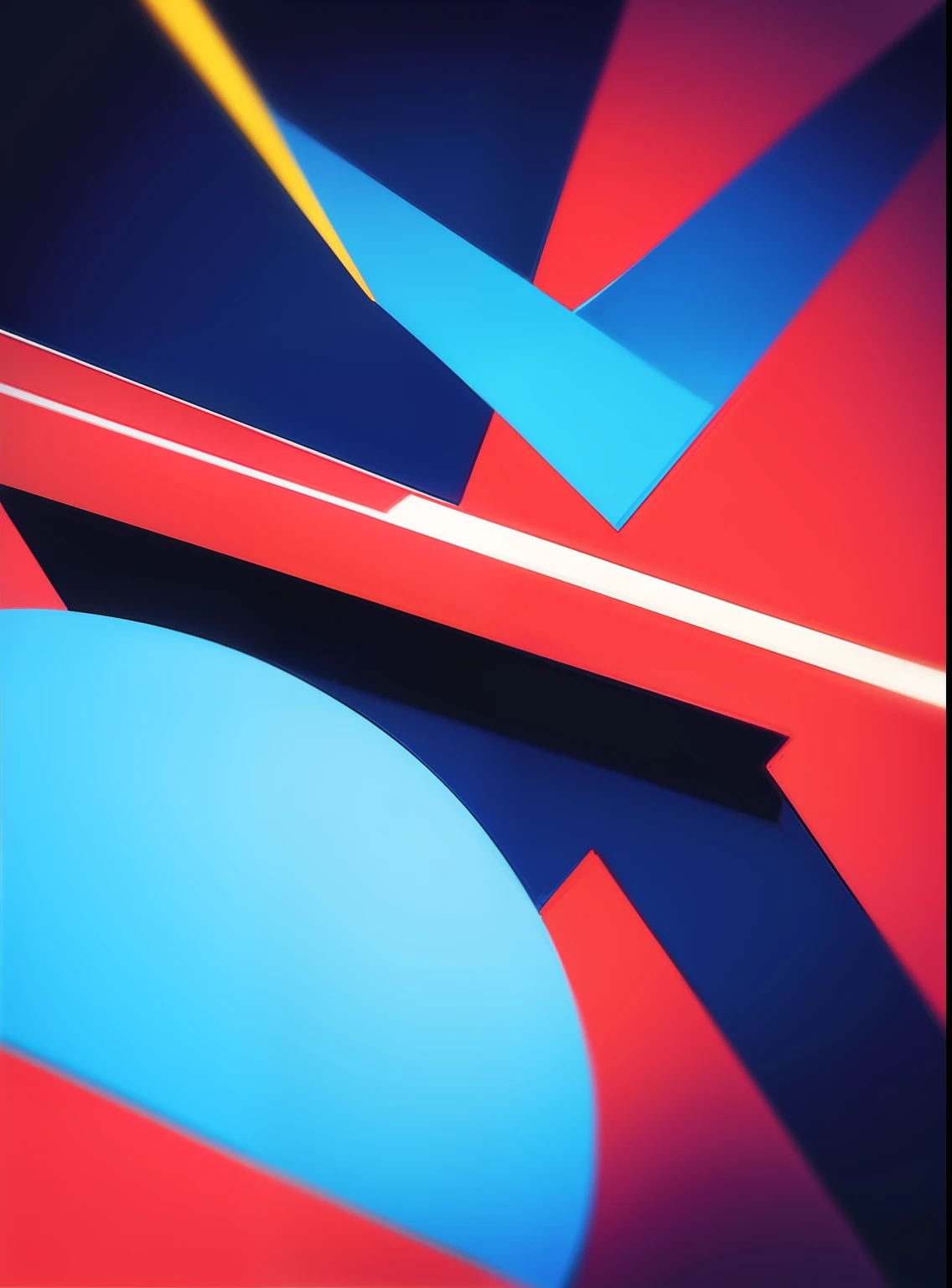 Graphic design,Beating notes,guitar,cerulean,amarelo,red colour,brightcolors,Bright colors,vivaciousness,geometric figure --auto
