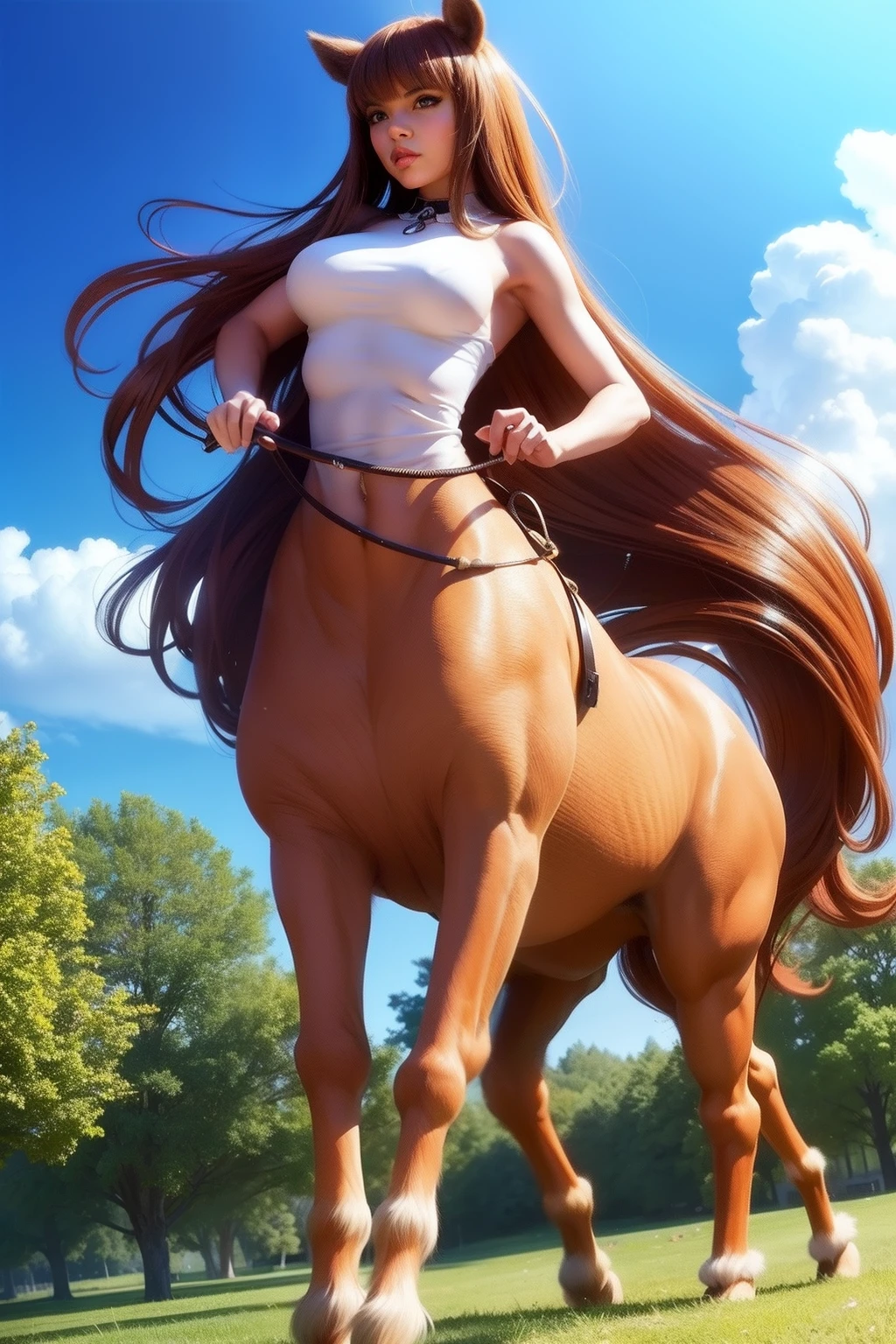 centaur horse,Beautuful Women,((((wide angles)))),