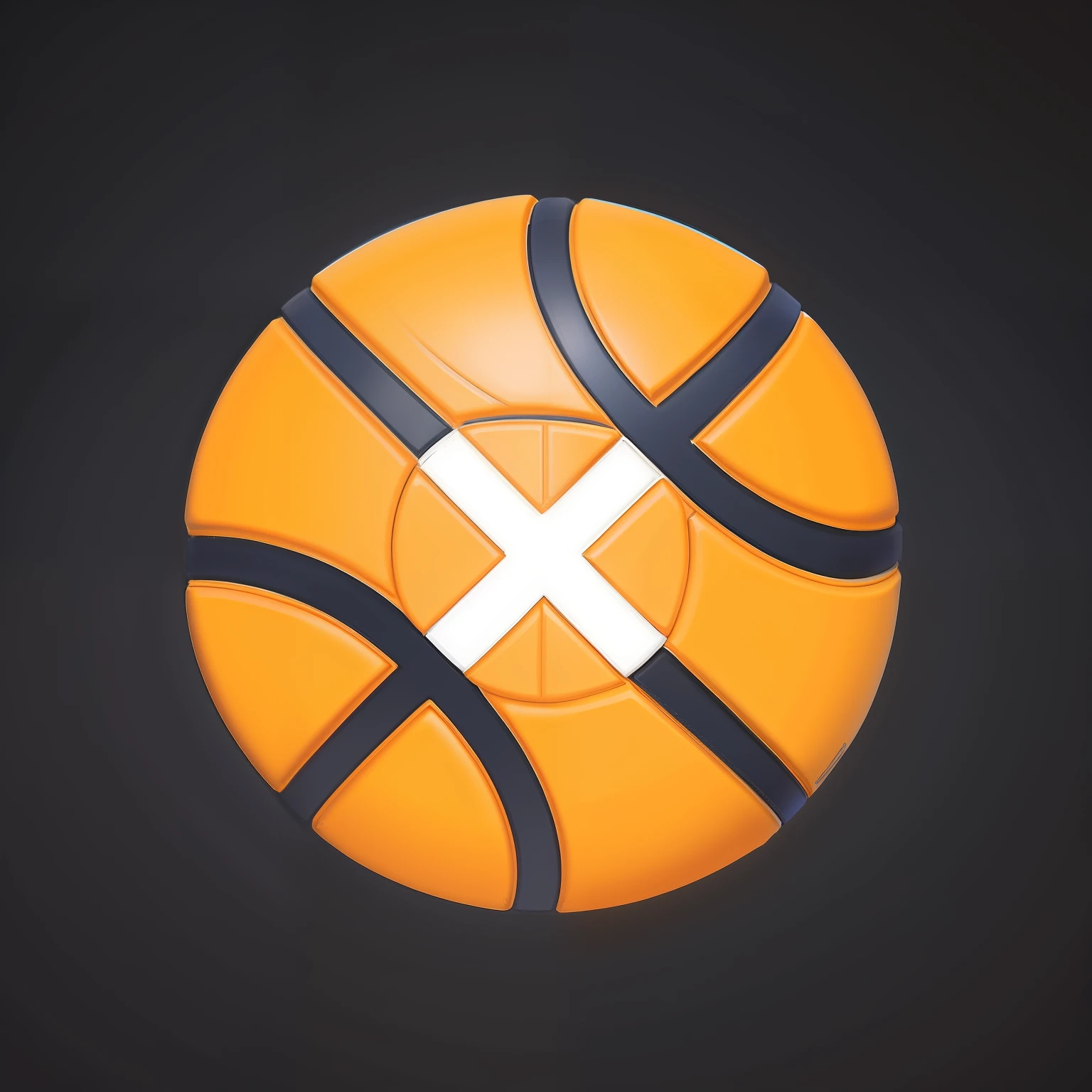 Close-up of basketball with cross, notext, Sports logo, suns, posterized, basketball, featured on dribble, NBA logo, crossover, inspired by Mia Brownell, made in adobe illustrator, center focused, x logo, made with illustrator, drools, basketball ball, NBA, Created in Adobe Illustrator, trending on dribbble