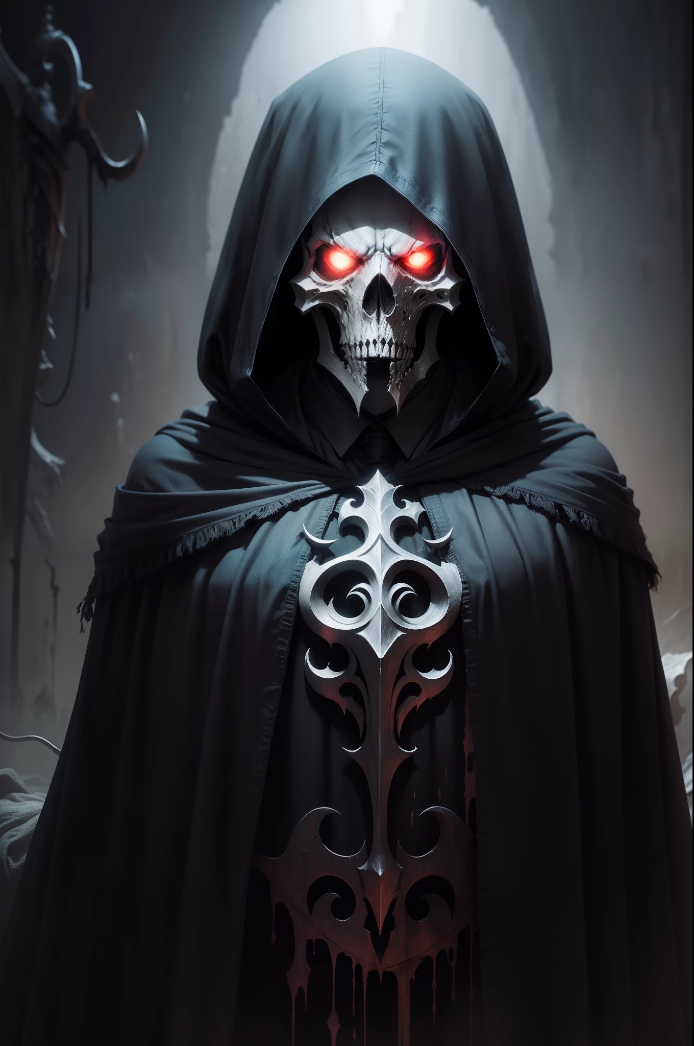 image of a reaper of souls, dressed in a dark and squalid blanket
