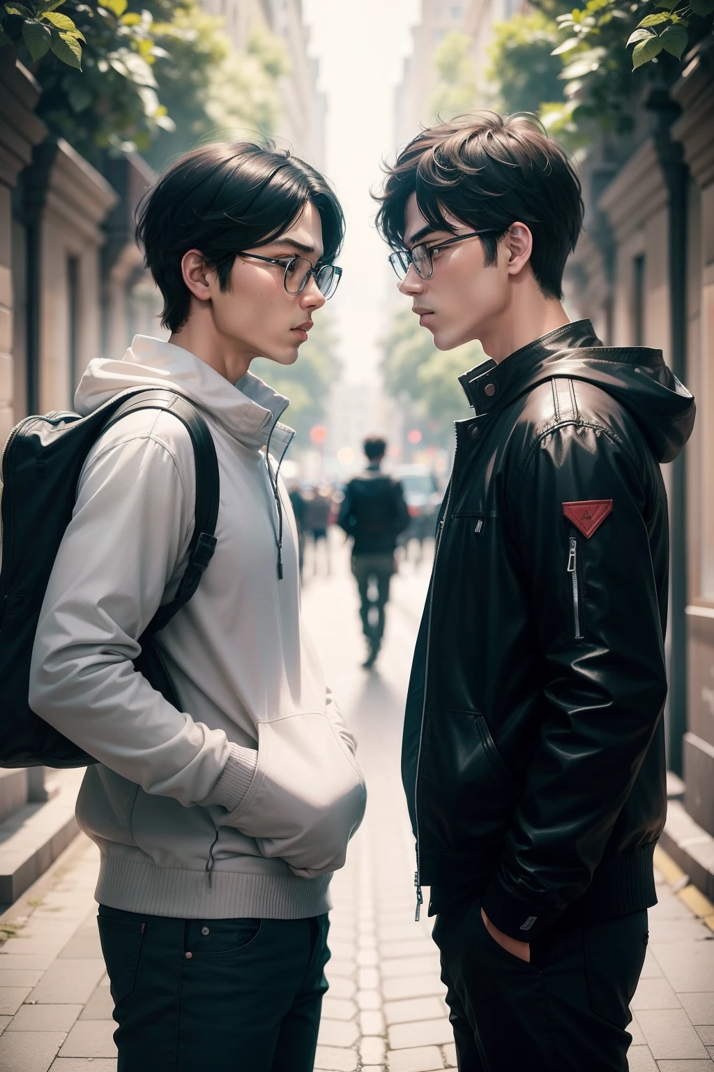 two man talking