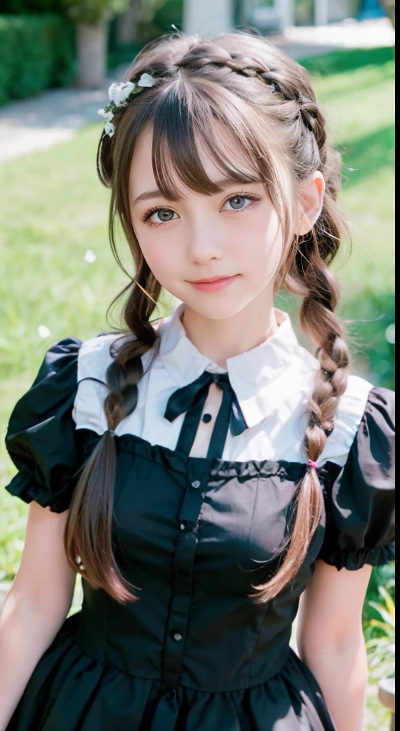 ((sfw: 1.4)), ((sfw, Lolita fashion, 1 Girl)), Ultra High Resolution, (Realistic: 1.4), RAW Photo, Best Quality, (Photorealistic Stick), Focus, Soft Light, ((15 years old)), ((Japanese)), (( (young face))), (surface), (depth of field), masterpiece, (realistic), woman, bangs, ((1 girl))