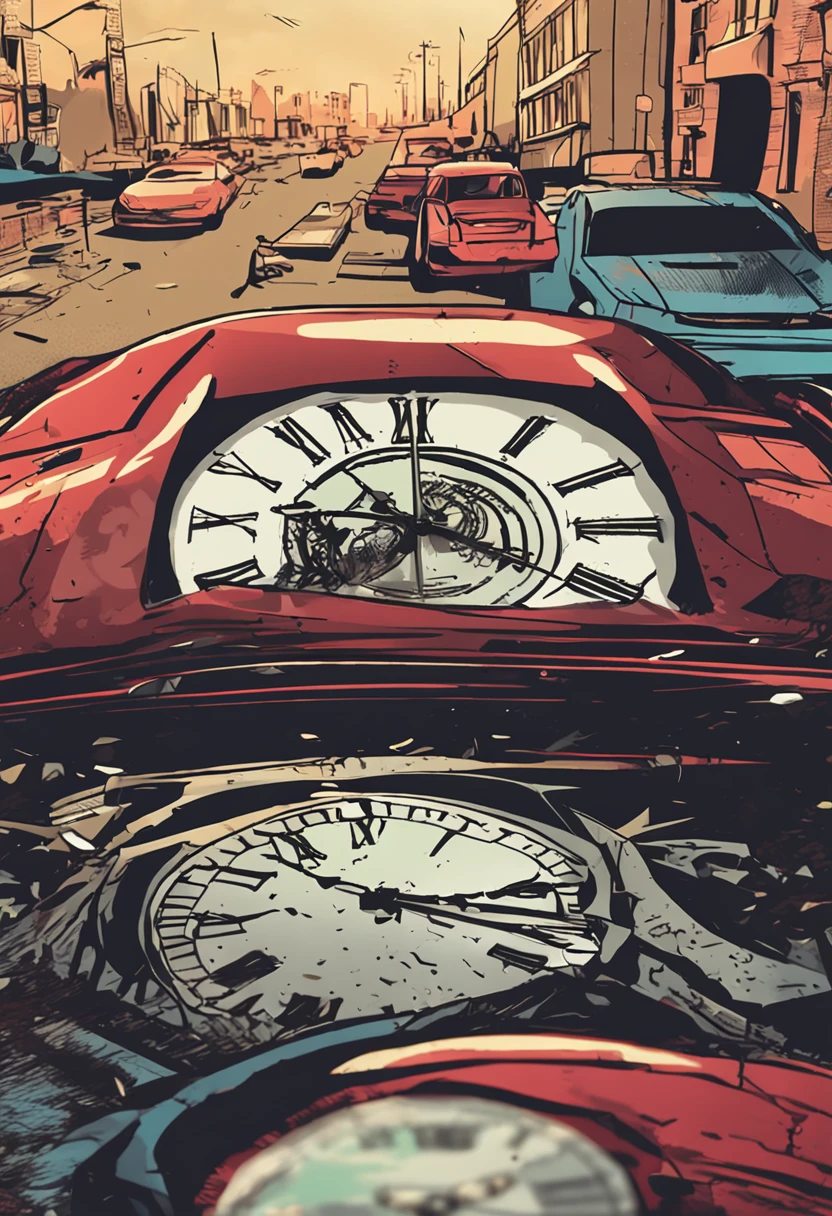 Create an ultra-realistic image of a clock ticking exactly 23:55, com detalhes impressionantes na textura e reflexo do mostrador, plus precise shadows