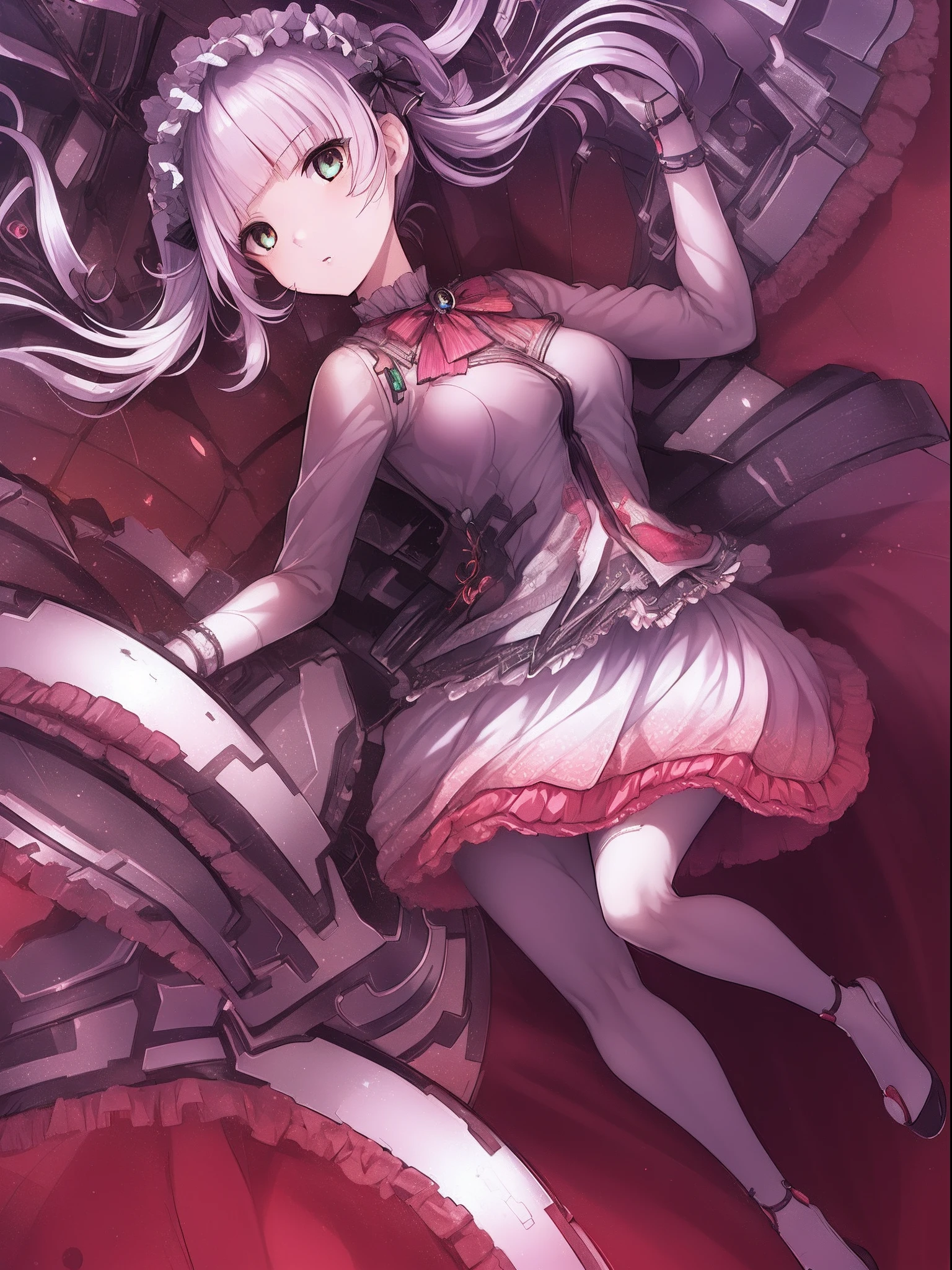 ((masutepiece)), (((Best Quality))), ((Ultra-detailed)), ((Illustration)), finely detail, extremely detailed CG unity 8k, hight resolution, Beautiful detailed eyes, finely detail, Eyes with beautiful details
1 girl, Red kimono