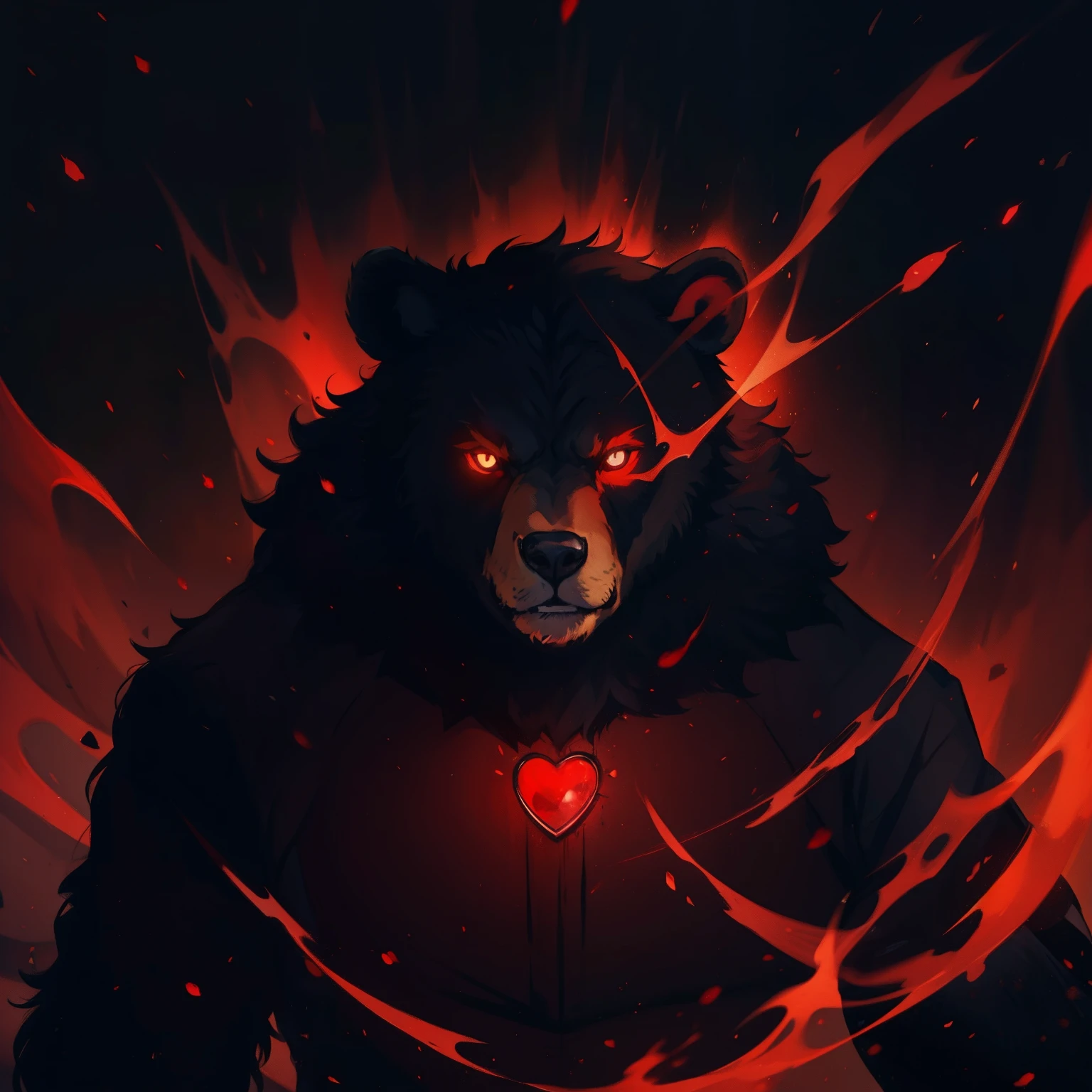 Dark Bear. Red Aura