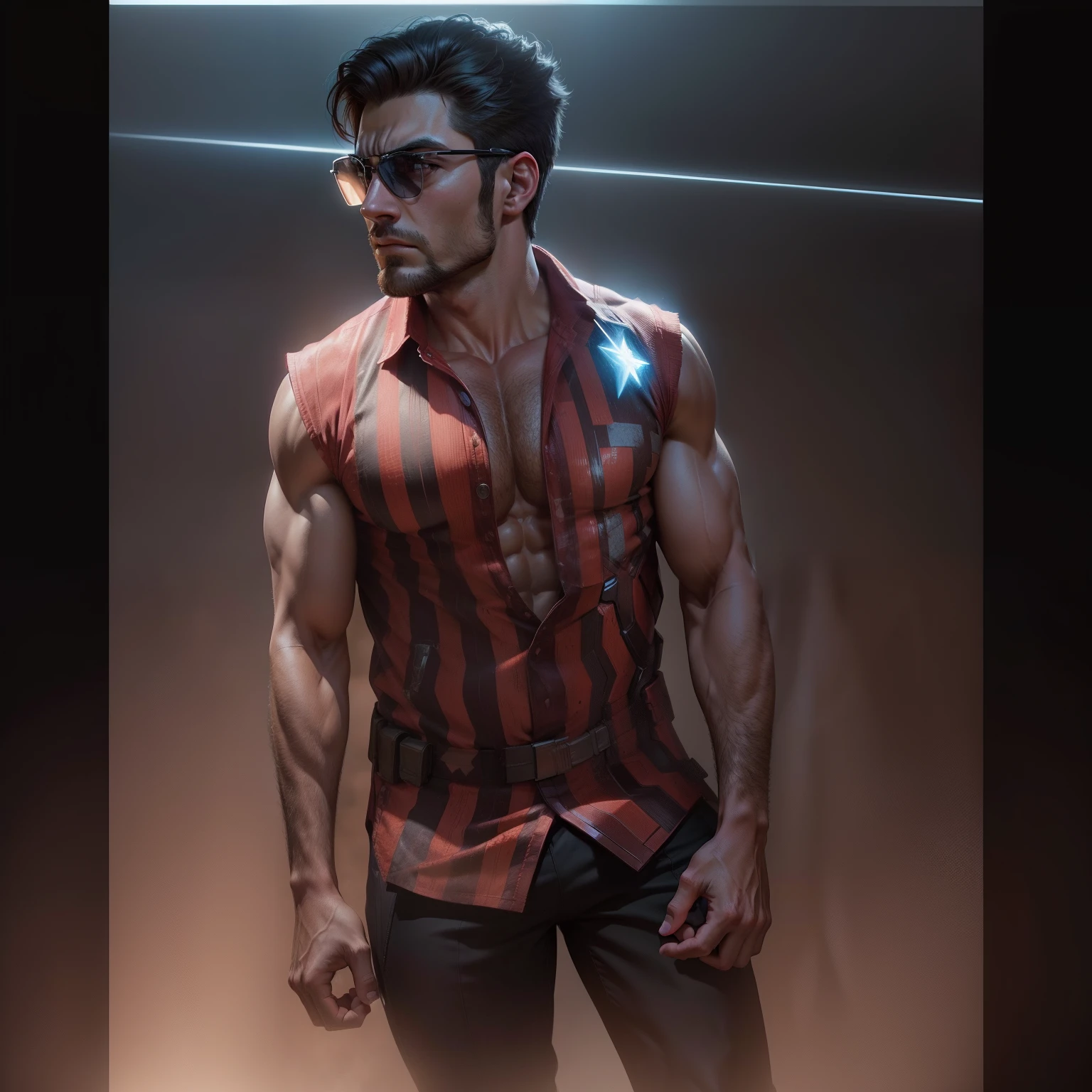 Wolverine look, Full HD, 4K, Crisp Image, details Wolverine in black Clothes, muscle, Cartoon 3D, Cyberpunk Background