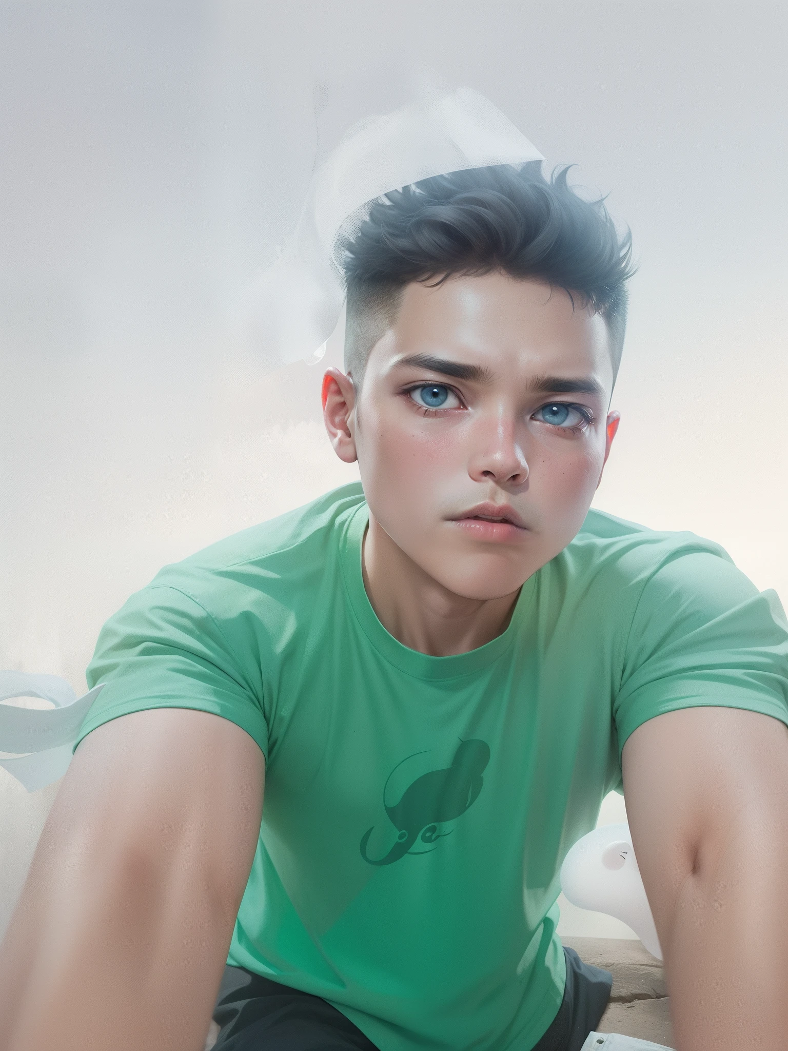 Ghost boy background black