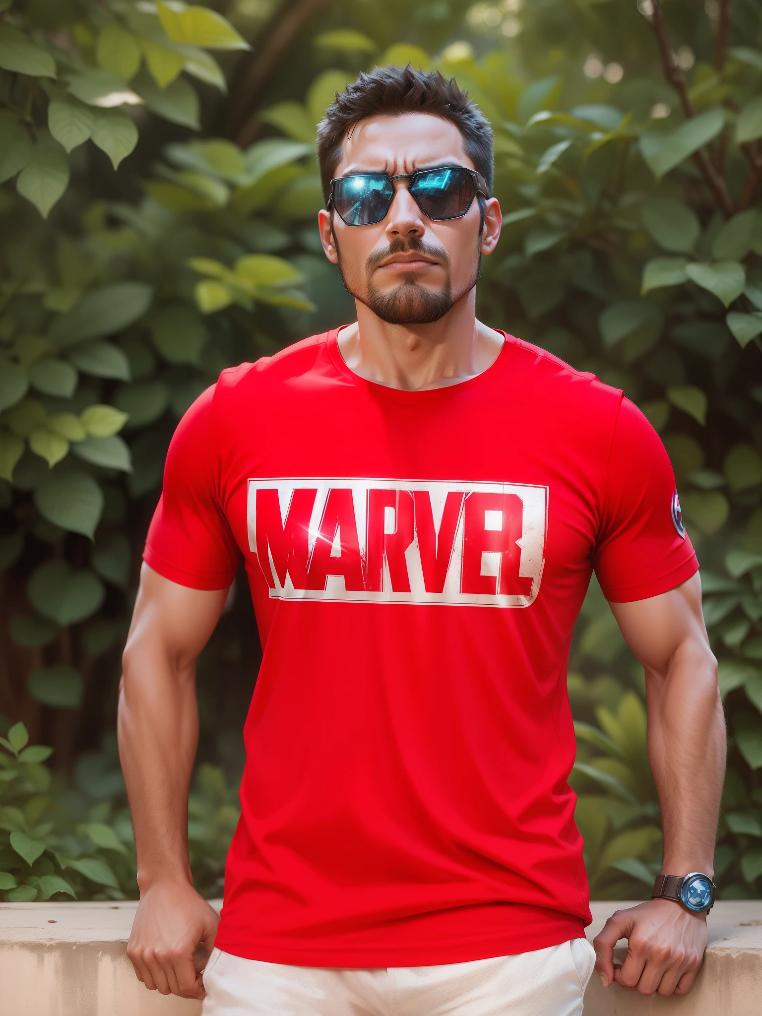 Change background, realistic face, avengers superhero