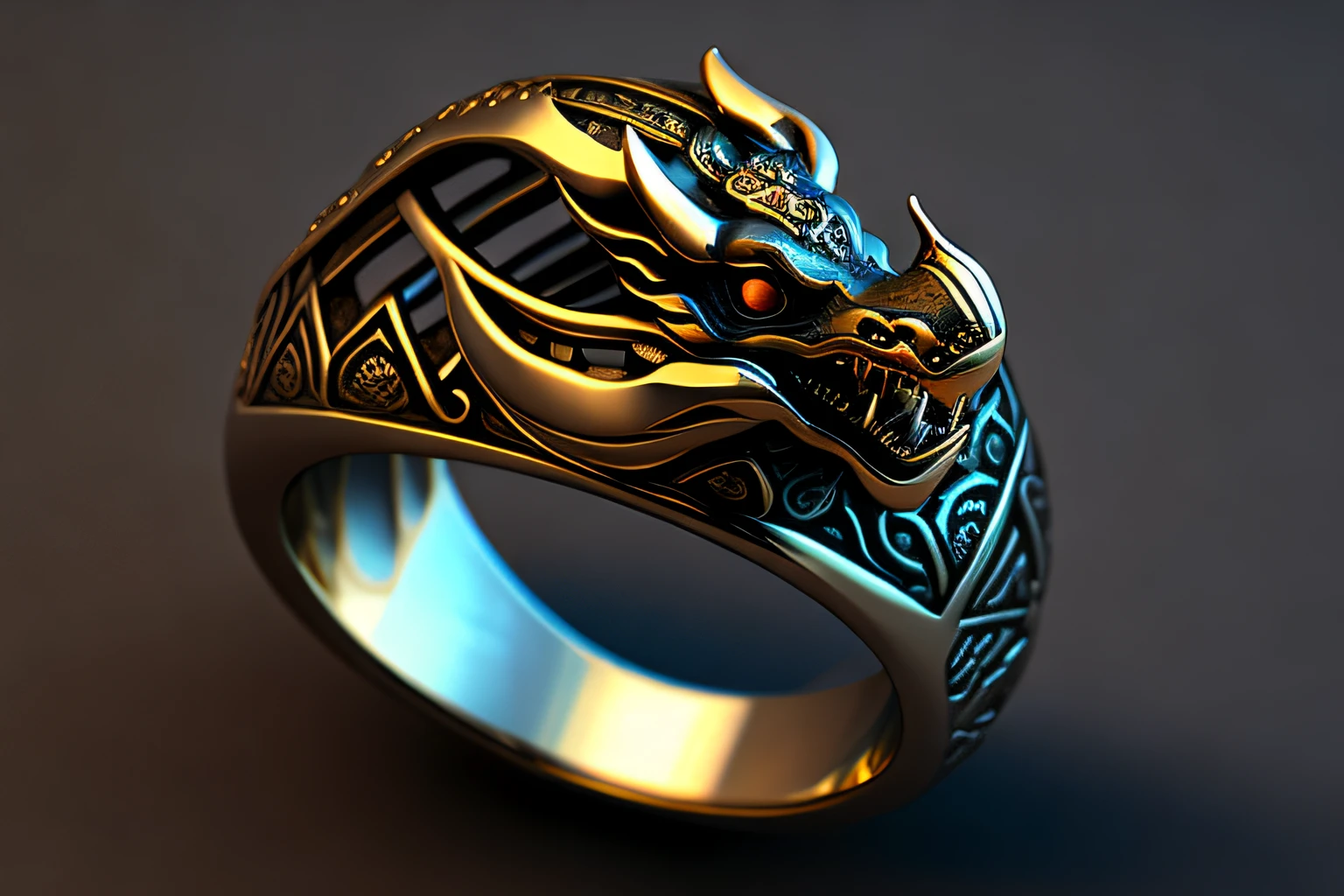 Handsome Chinese dragon ring,Jordan Nelson and Shen Mingchen. trending on artstationh. Black scales . lighting, Epic, 8K, Highly detailed, Centered, symetry, picure, Intricate, voluminetric lighting, Beautiful, rich deep colors masterpiece, Sharp focus, Ultra detailed, in the style of dan mumford and marc simonetti, astrophotography