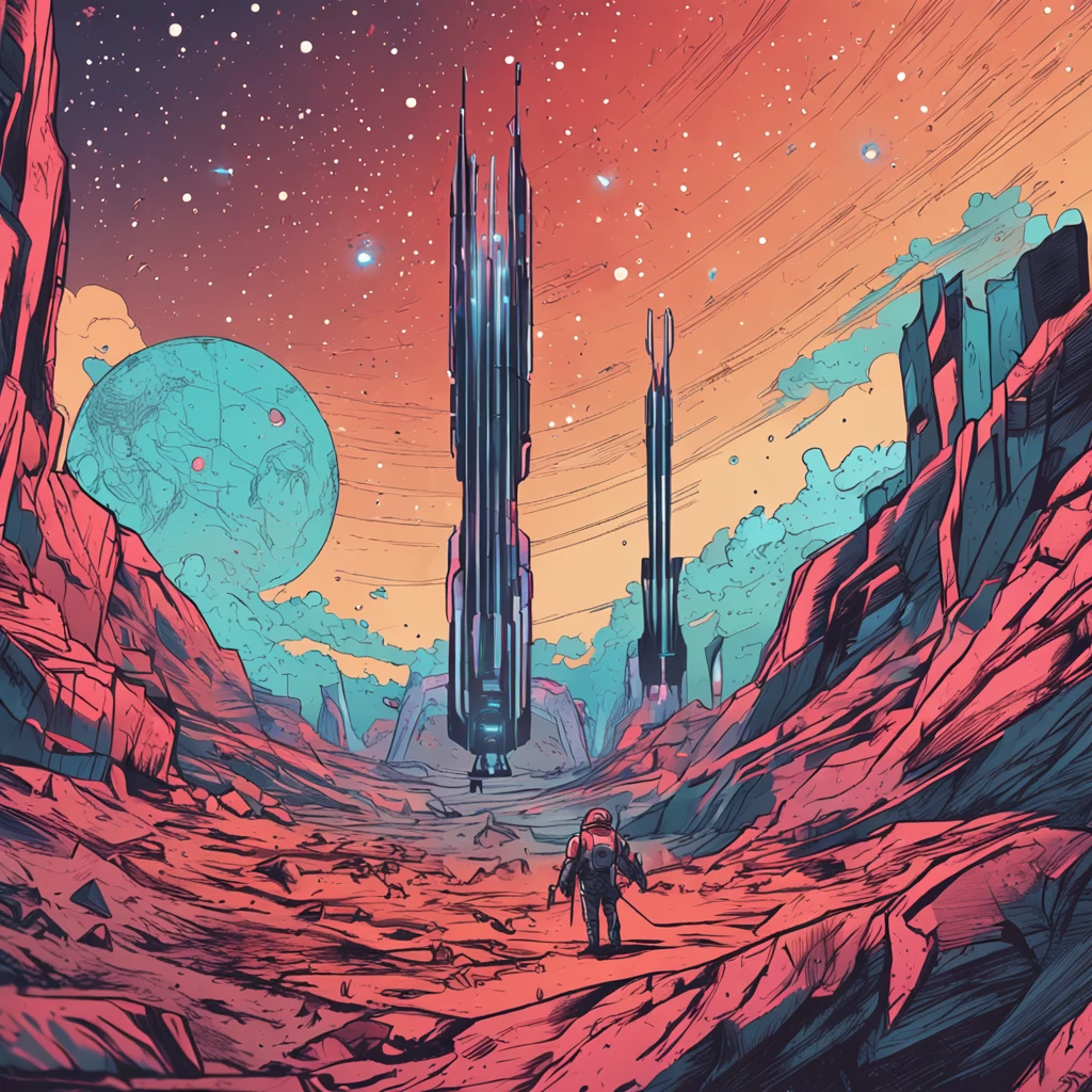 The endless starry sky in outer space on Earth,humanoid mech,Monsters,war,lightsaber,Darkness before dawn