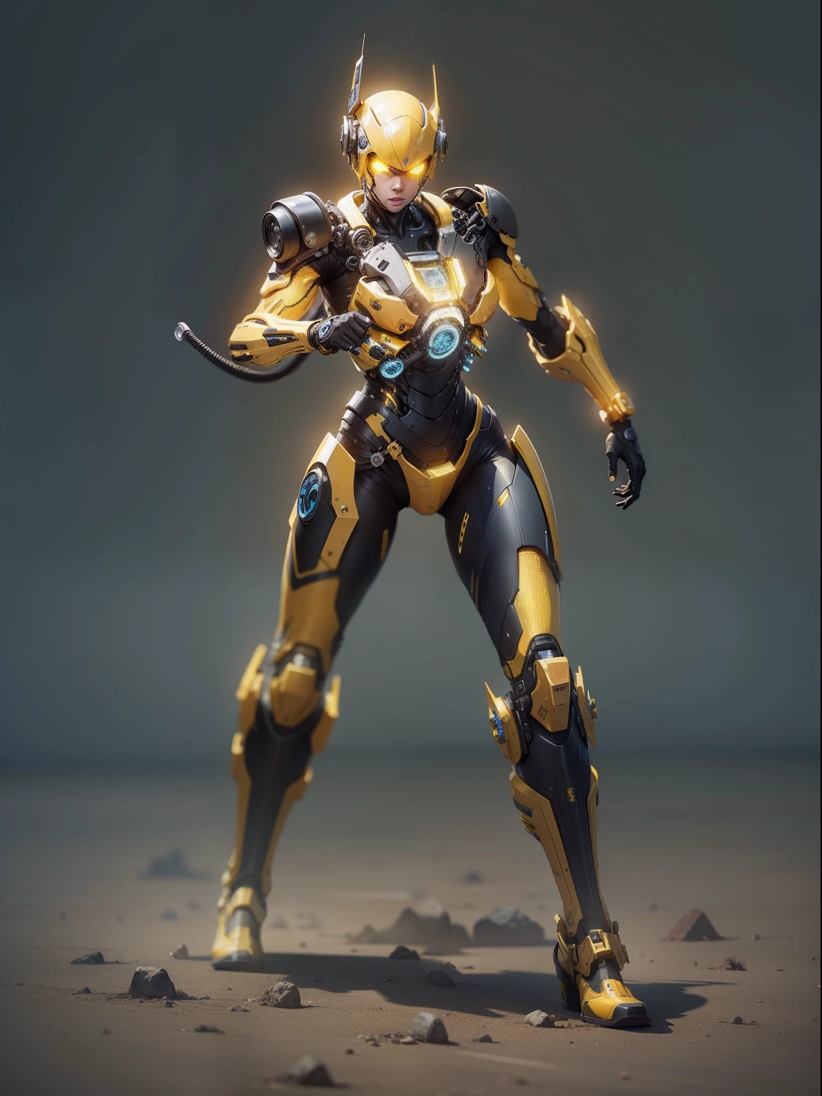 yellow cyborg