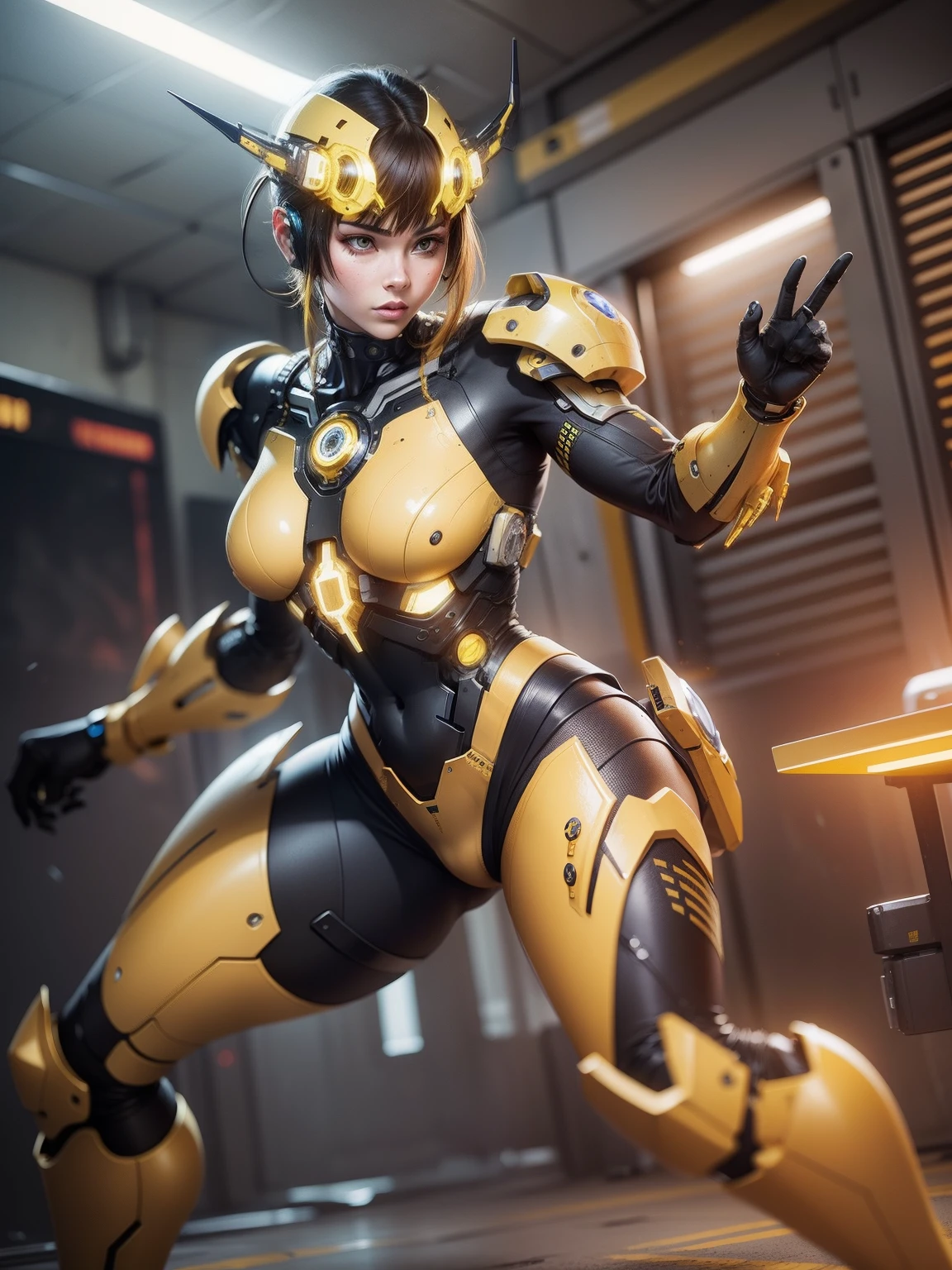 futuristic bot thumbs up --auto
