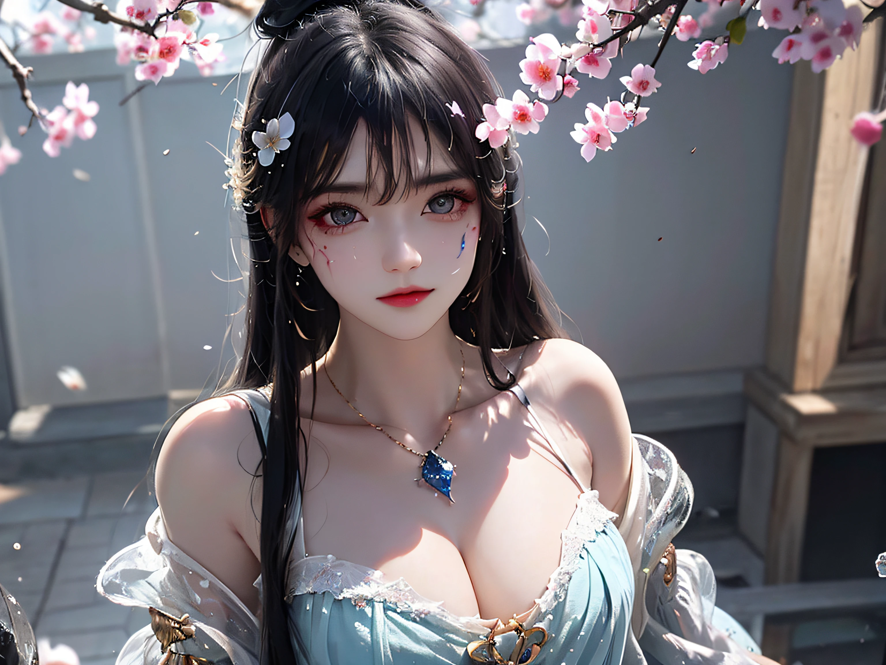 gigantic cleavage breasts, ((Super breast lift:1.4))，cleavage，Protruding（Pink fashion T-Camisa，：1.9），（The color hair：1.8），（Rainbow all colors：1.8），（（（Vertical painting：1.6））），（painting of a：1.6），frontage，comic strip，illustratio，painting of a，largeeyes，crystal-clear，（rainbow color gradient high ponytail：1.7），Delicatemakeup，Keep one's mouth shut，（Small Fresh：1.5），long eyelasher，White shoulder T-Camisa，，White Shoulder Shirt，looking at viewert，watery big eyes，（rainbow colour hair：1.6），Color splattering，（Solo exhibition：1.8），Color splattering，Color explosion，Color splattering，Color explosion，Thick lacquer finish，Messy lines，（（Shiny，）），（a color，，），Thick lacquer style，（spatter）（colored splashing），Vertical painting，paint splatter，Acrylic Pigment，Gradient，Paintwork，Highest image quality，Highest image quality，tmasterpiece，独奏，depth of fields，facepaint，multicolored clothing，（ellegance：1.2），opulent，long whitr hair，ventania，（ellegance：1.3），（petals：1.4），（Master masterpieces））），（Best quality t））），（（ultra - detailed）），（illustratio），（dynamic angle），（（floatking）），（Paintwork），（（Loose hair）），（Solo exhibition），（1womanl），（Detailed anima face））），（（beautifull detailed face）），collars，Shoulders exposed，whaite hair，（（The color hair）），（Striped hair）），美丽细致的眼睛，（Gradient eyes），（（Colored eyes））），（（coloured background））），（high saturated））），（（Be surrounded by colorful splashes））），（Hanfu）