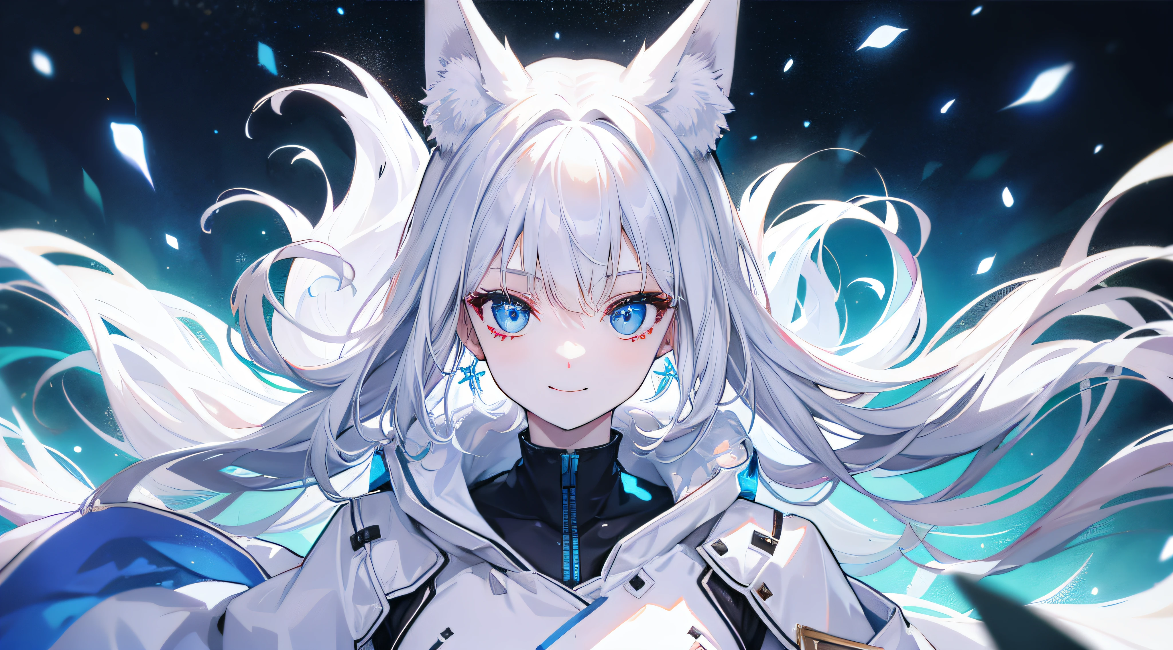 The white fox turns into a humanoid smile