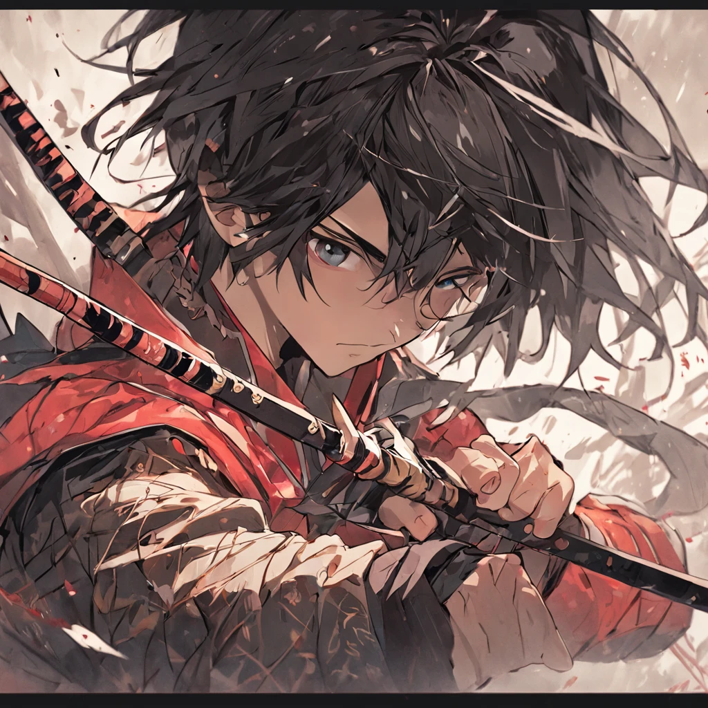 bow and arrows,Marksman,Shogun,Oriental elements,battlefiled,black andwhite,murderous,The handsome side face of the general pulling the bow,,(Chinese illustration:1.3,paper art:1.3, Quilted paper art:1.2),( reasonable design, Clear lines, High sharpness,Best quality, Very detailed, Masterpiece, movie light effect, 4K )